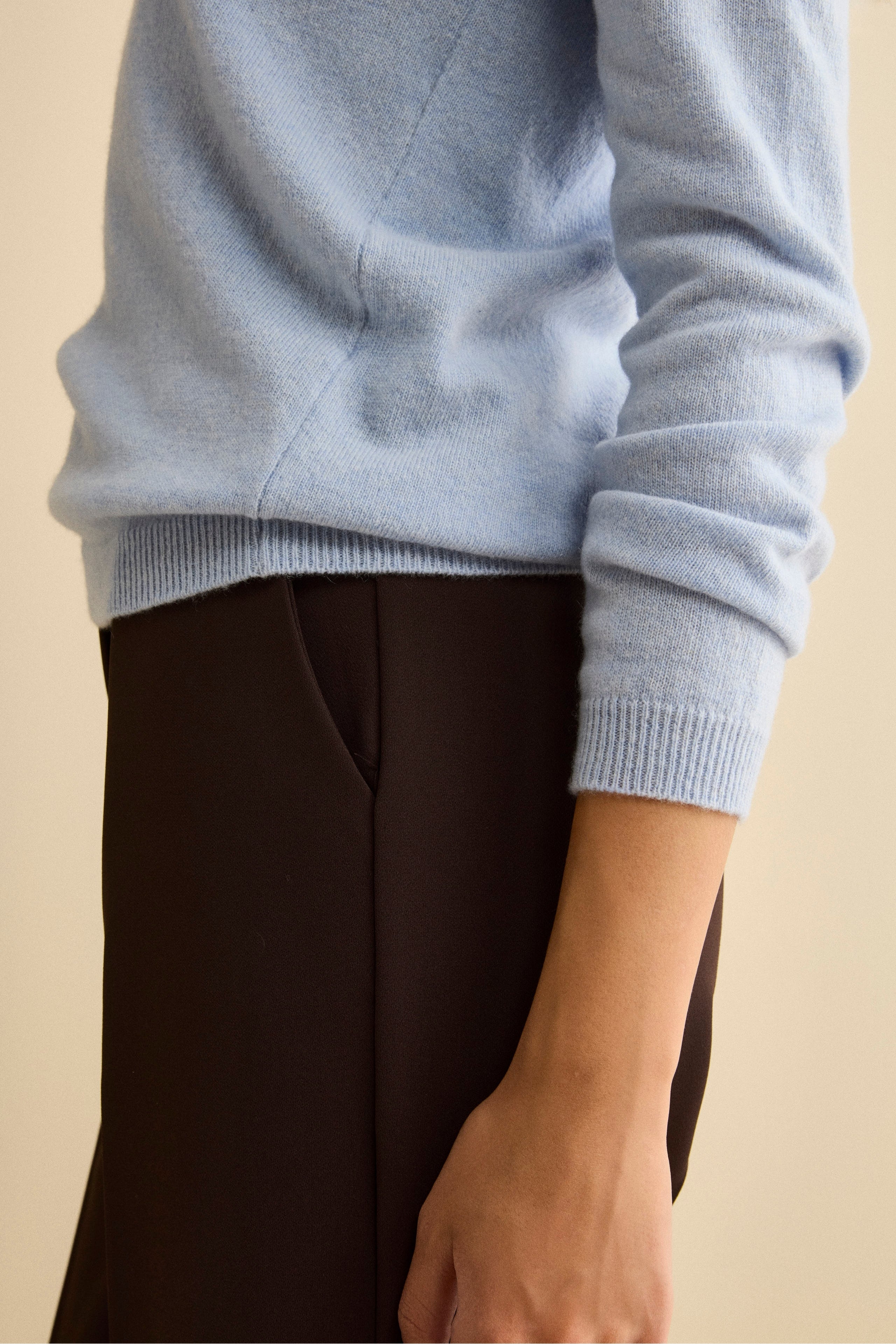 Dolcevita in lana e cashmere - AZZURRO
