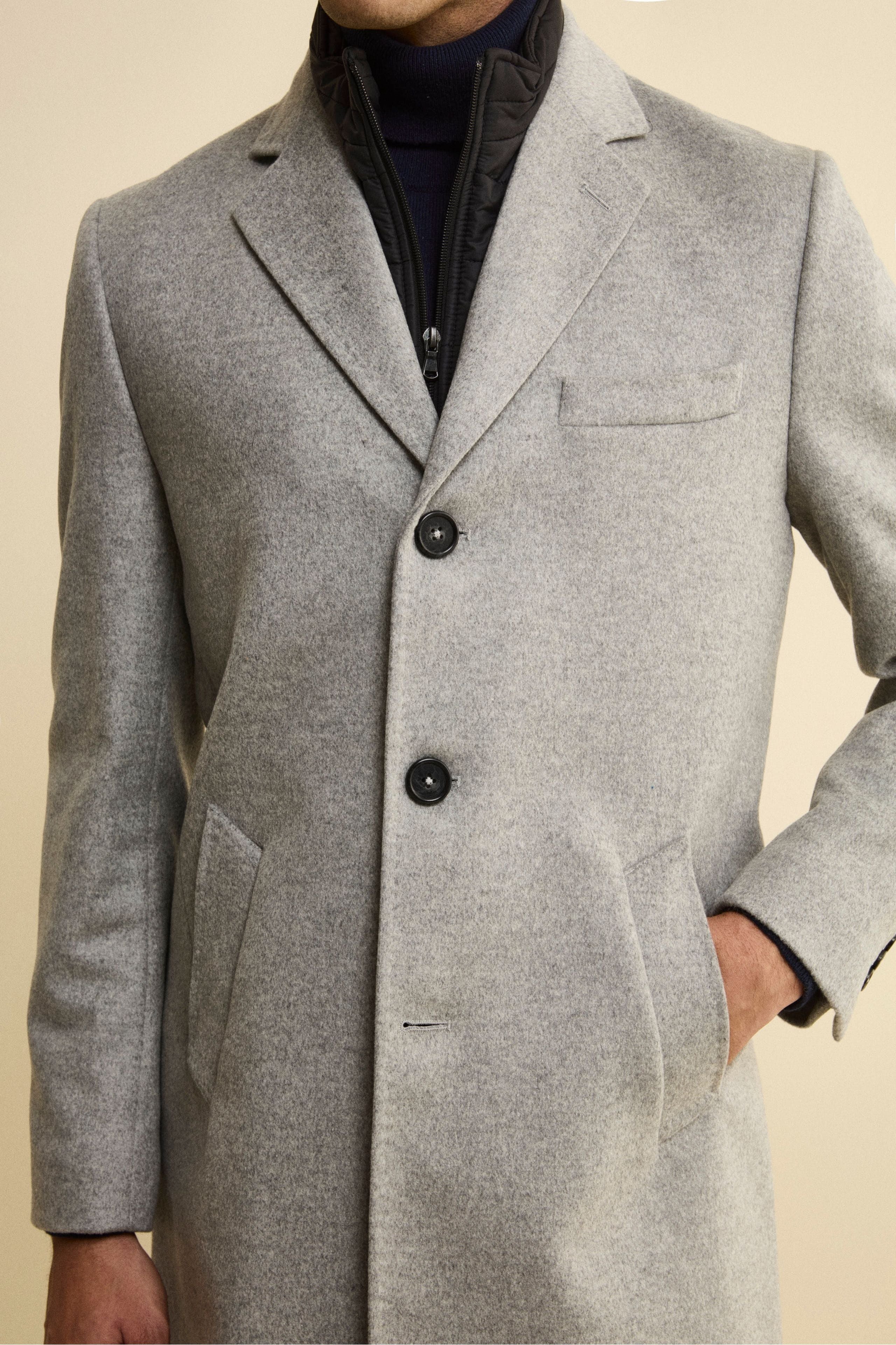 Cappotto in lana e cashmere - GRIGIO CHIARO