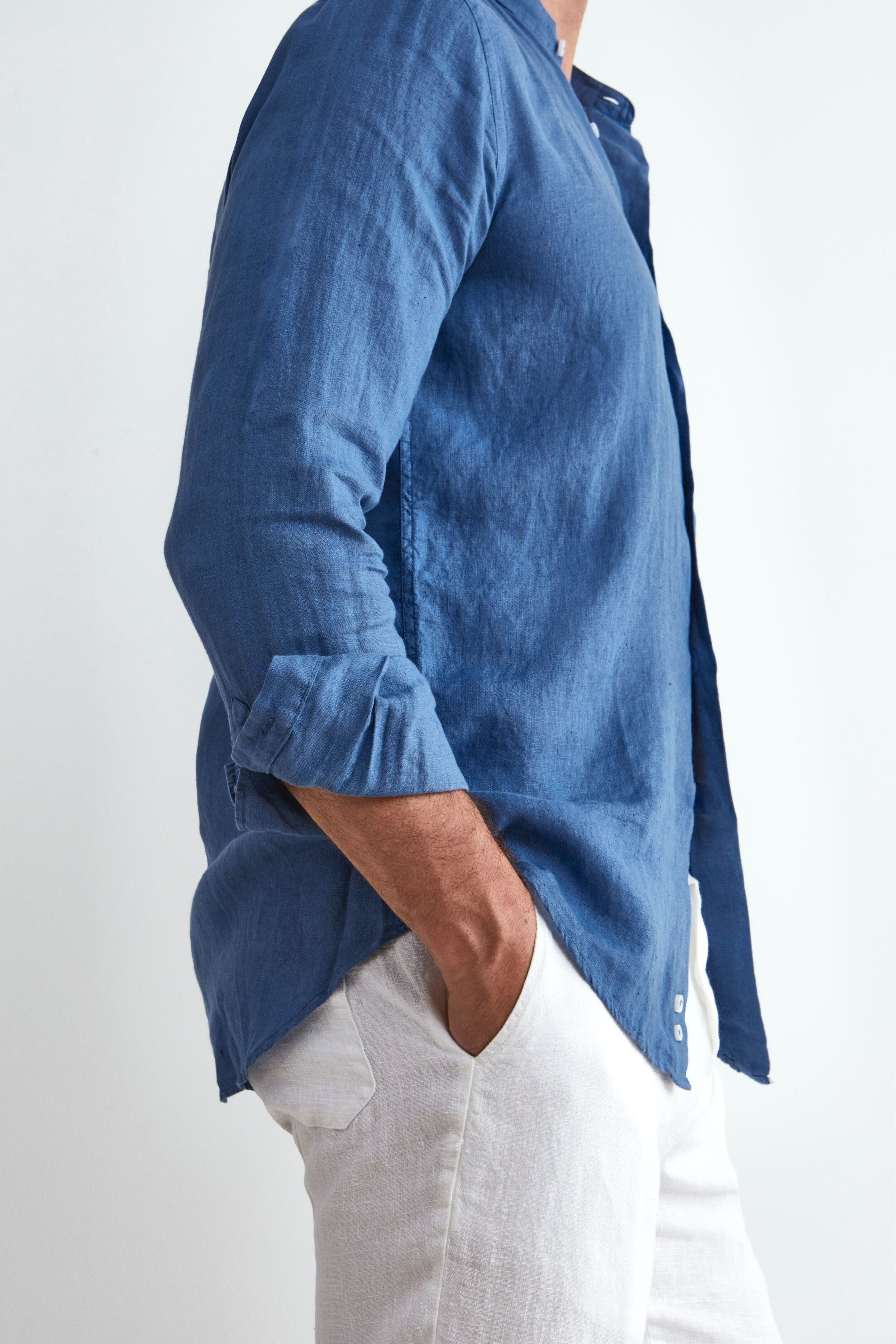 Camicia Jeans in Lino Custom Fit - JEANS