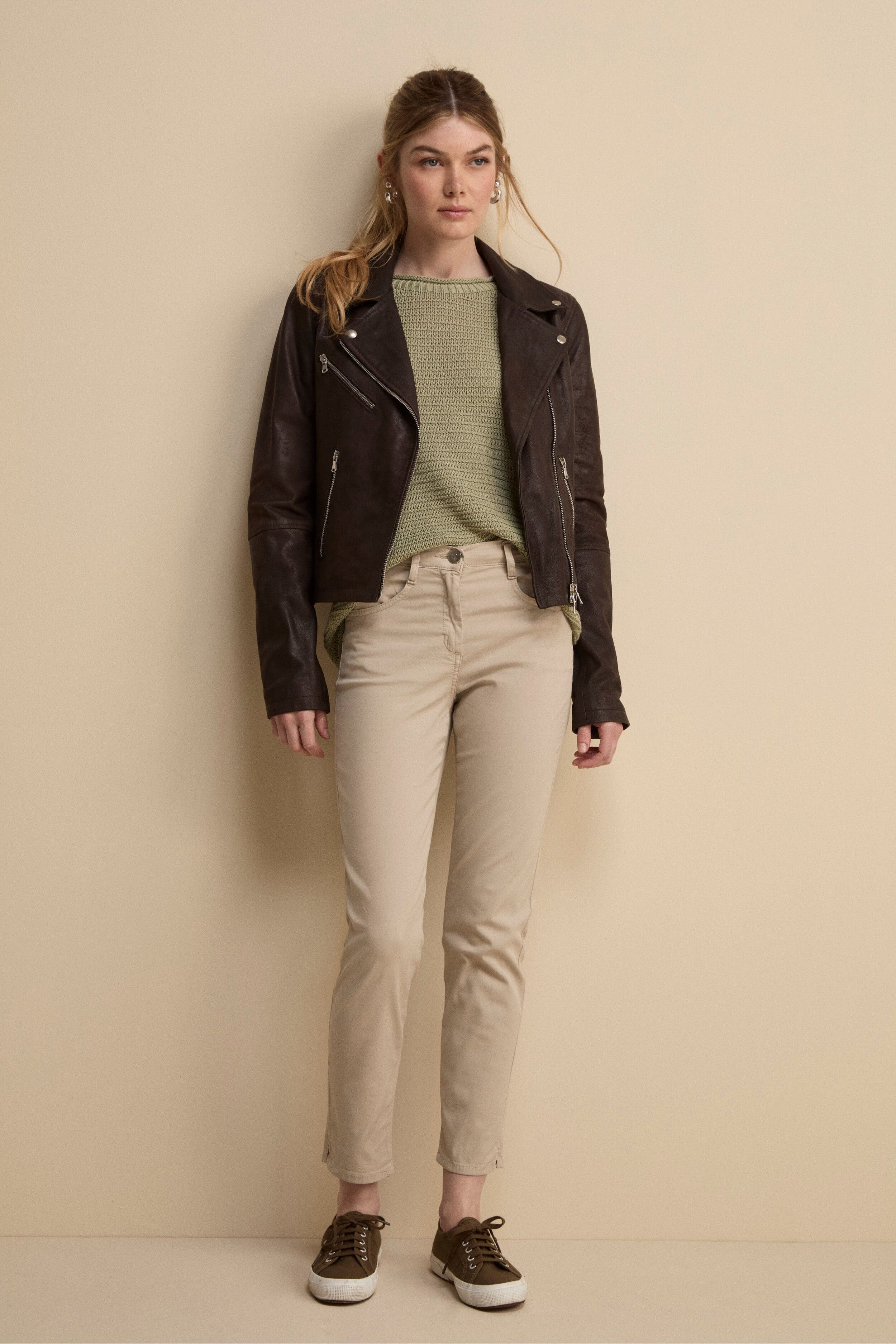 Pantaloni Slim Cinque Tasche - BEIGE