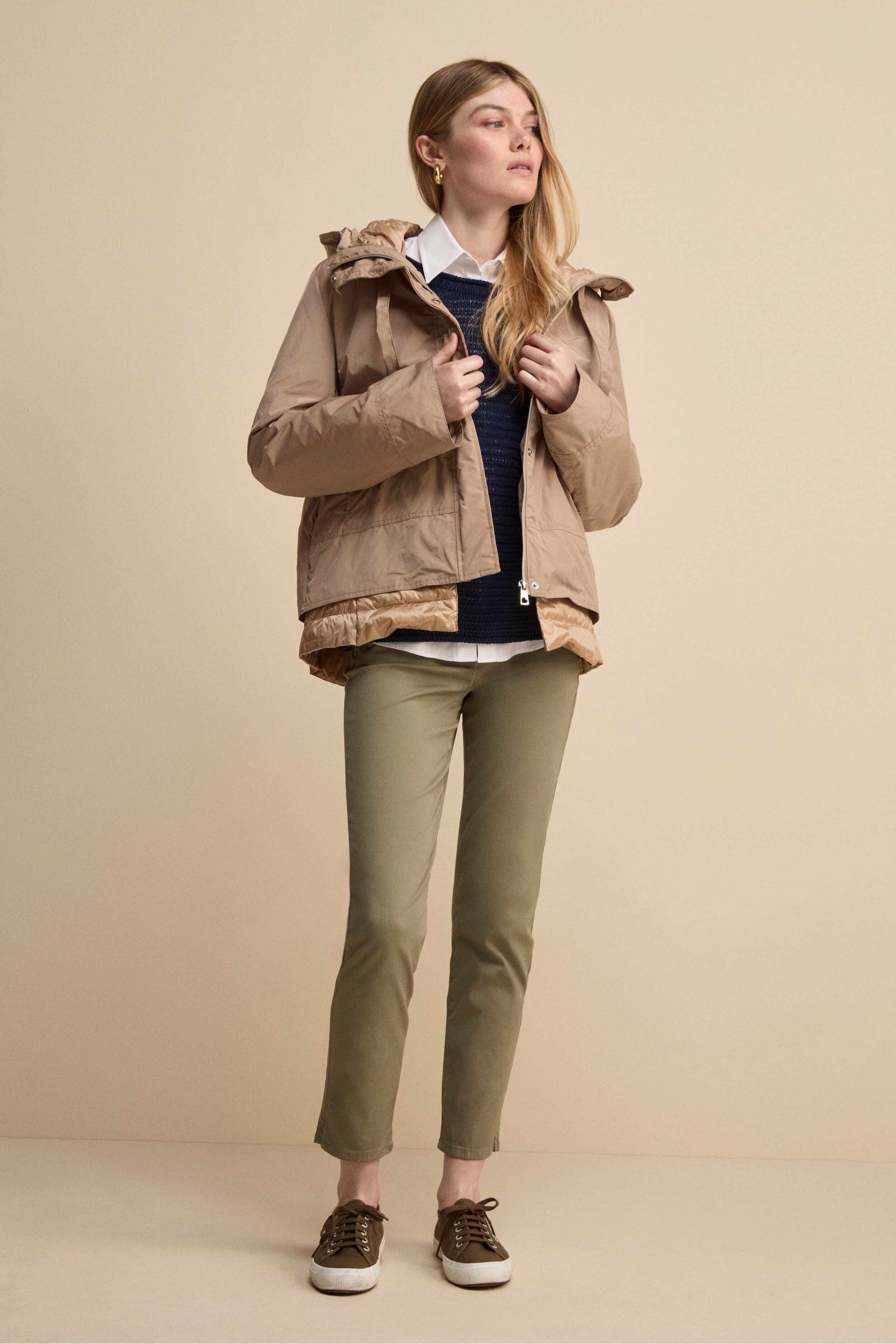 Pantaloni Slim Cinque Tasche - VERDE MILITARE