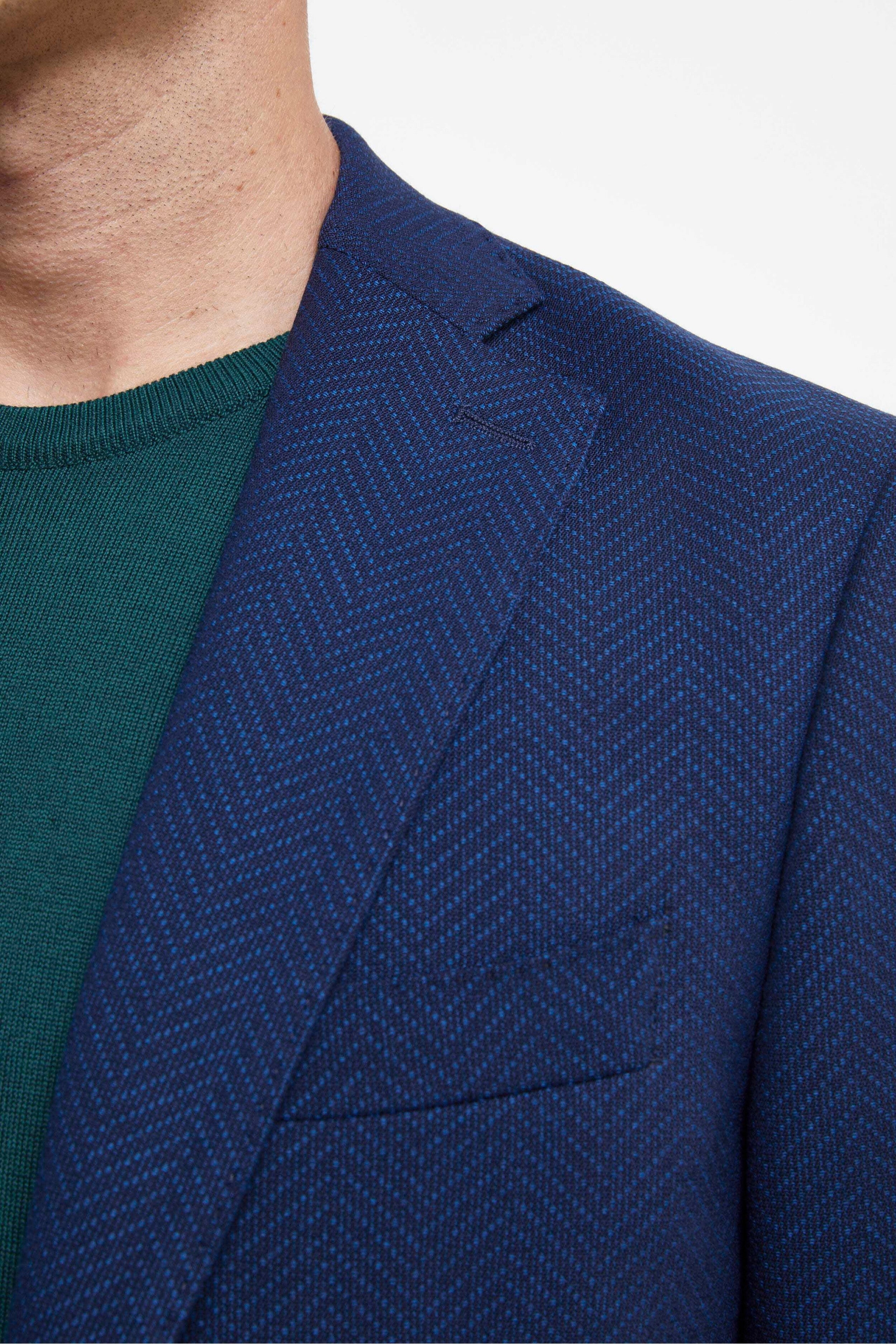 Giacca Slim in Lana e Cashmere - BLU SPIGATO