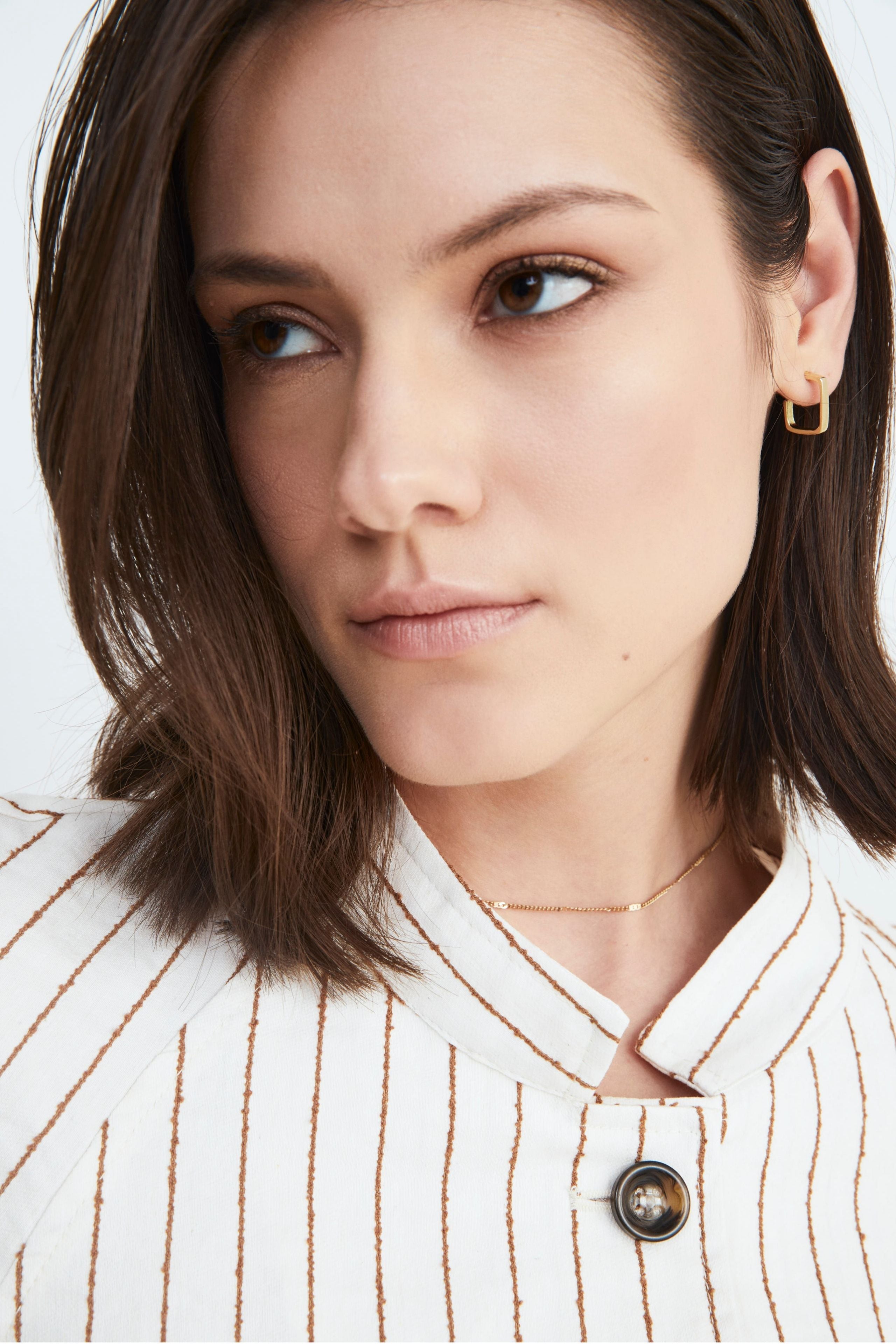 Giacca donna gessata - FANT. AVORIO