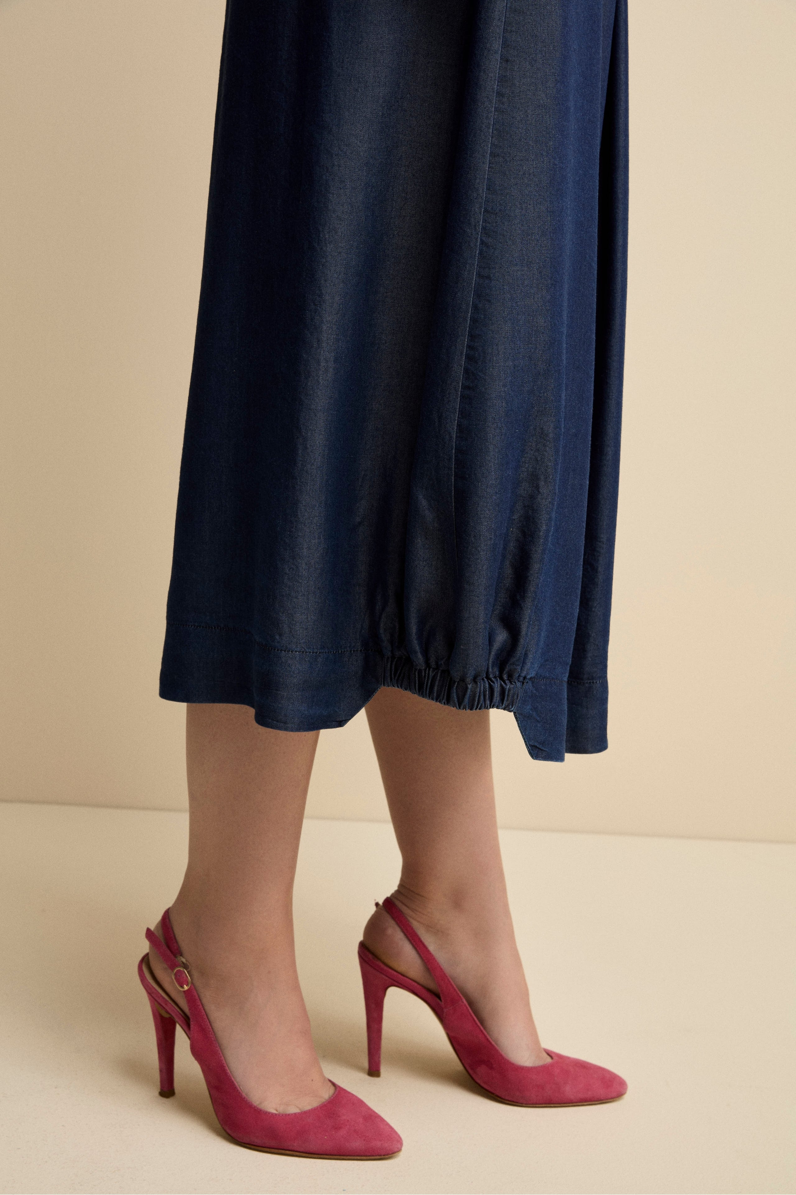 Gonna Fluida con Tasche - BLU