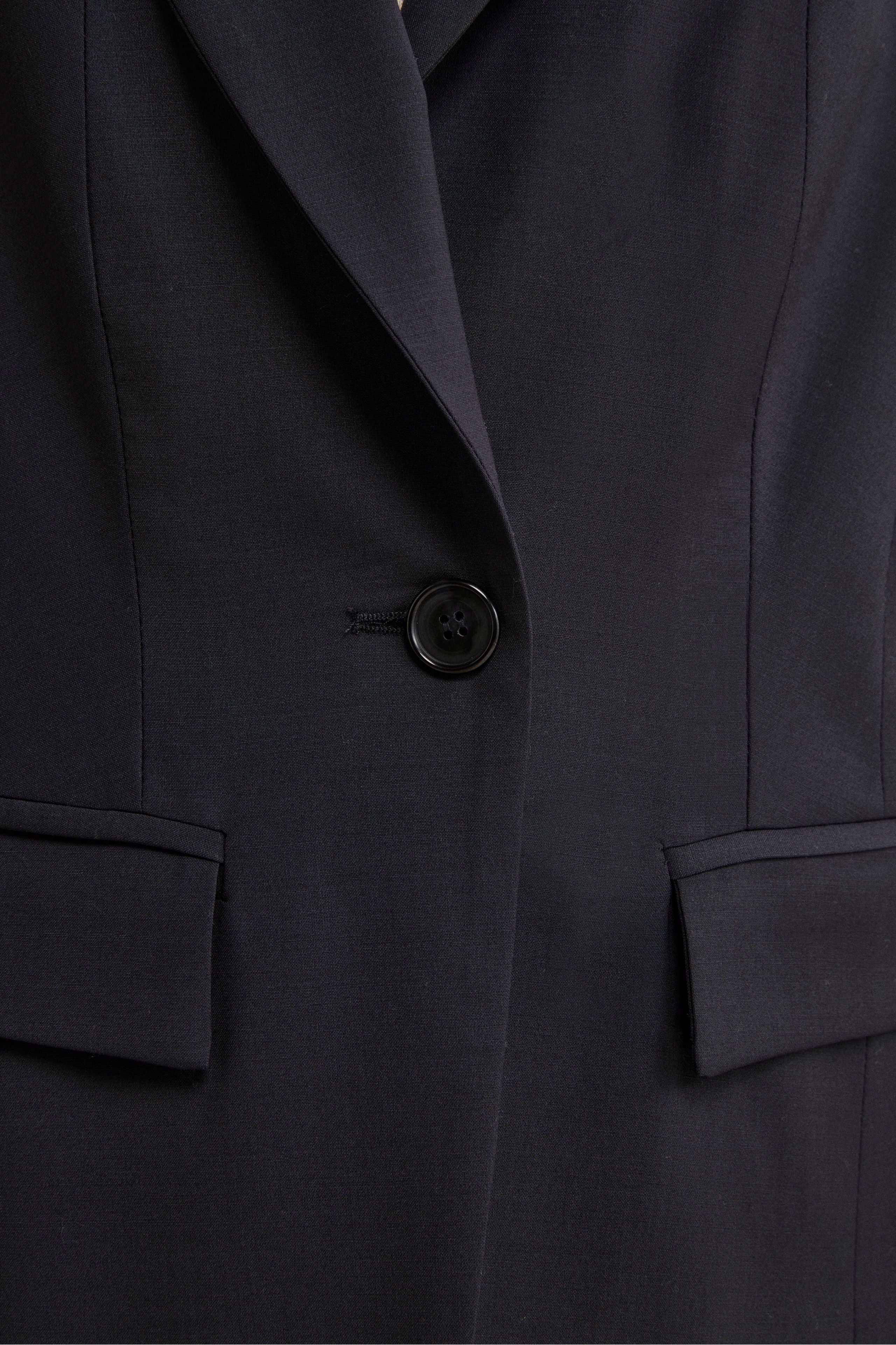 Tailleur Foderato Monopetto in Lana Vergine - BLU