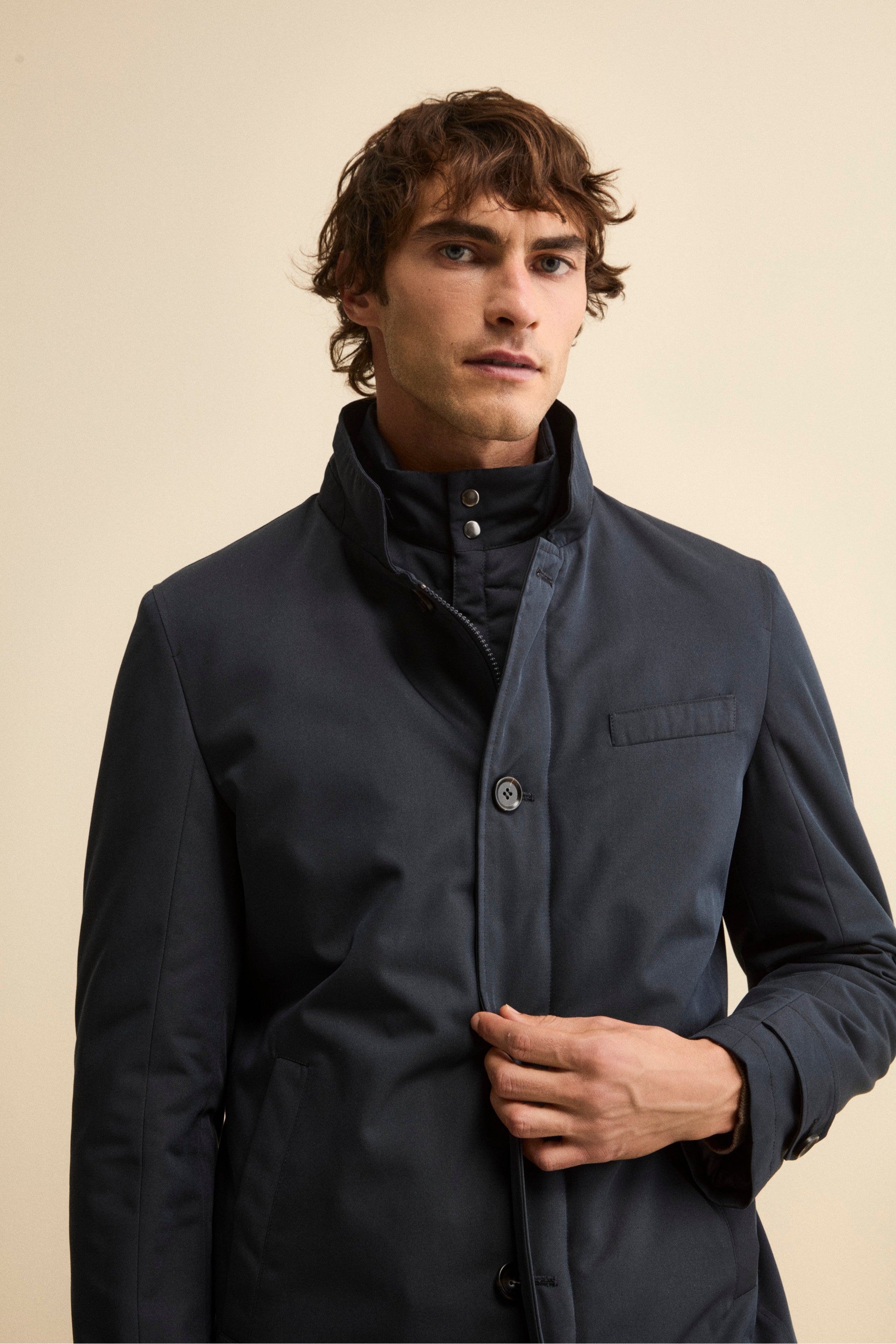 Impermeabile con paramontura - BLU