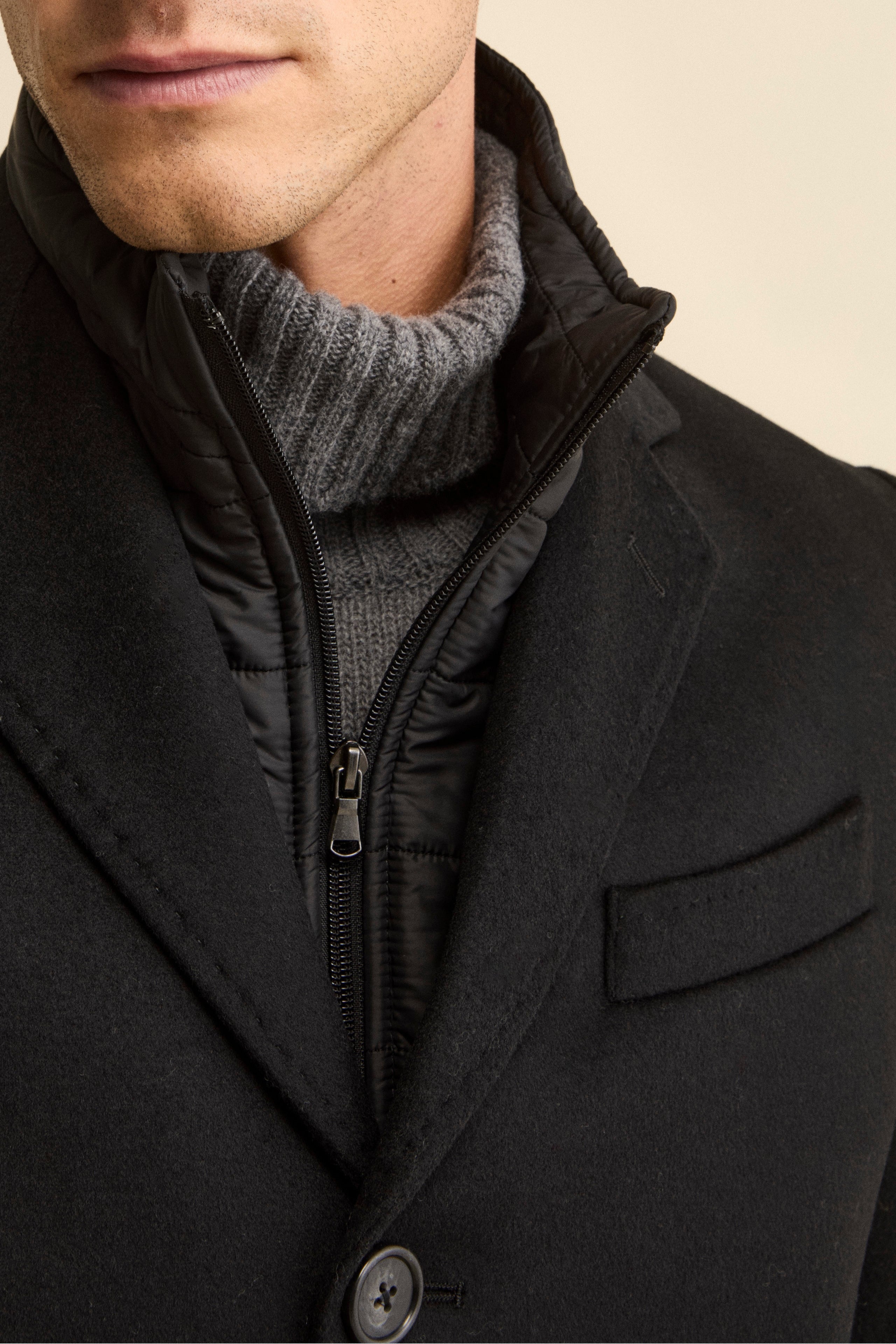 Cappotto in lana e cashmere - NERO