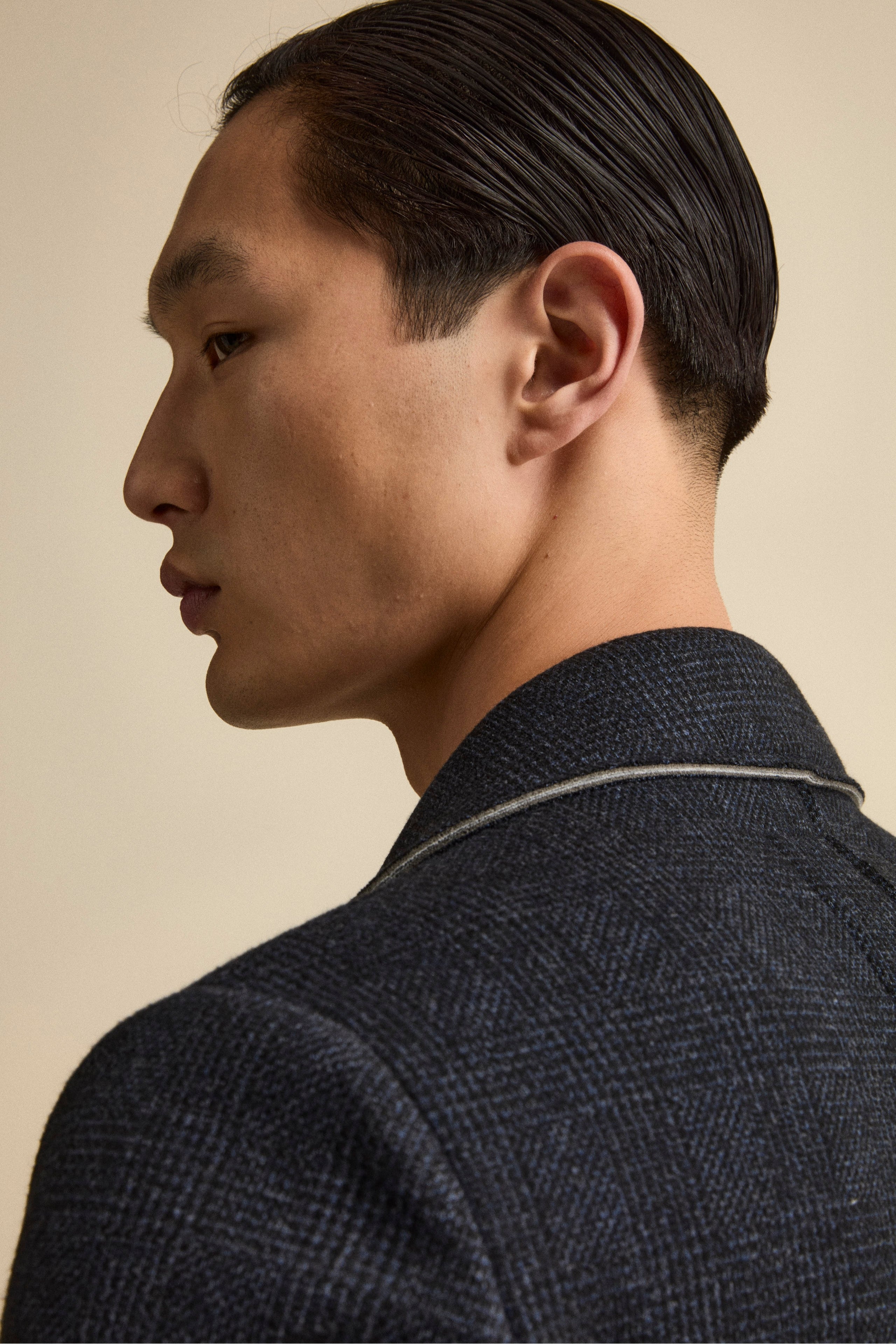 Cappotto Fantasia Midi a Taglio Vivo - P/POULE BLU