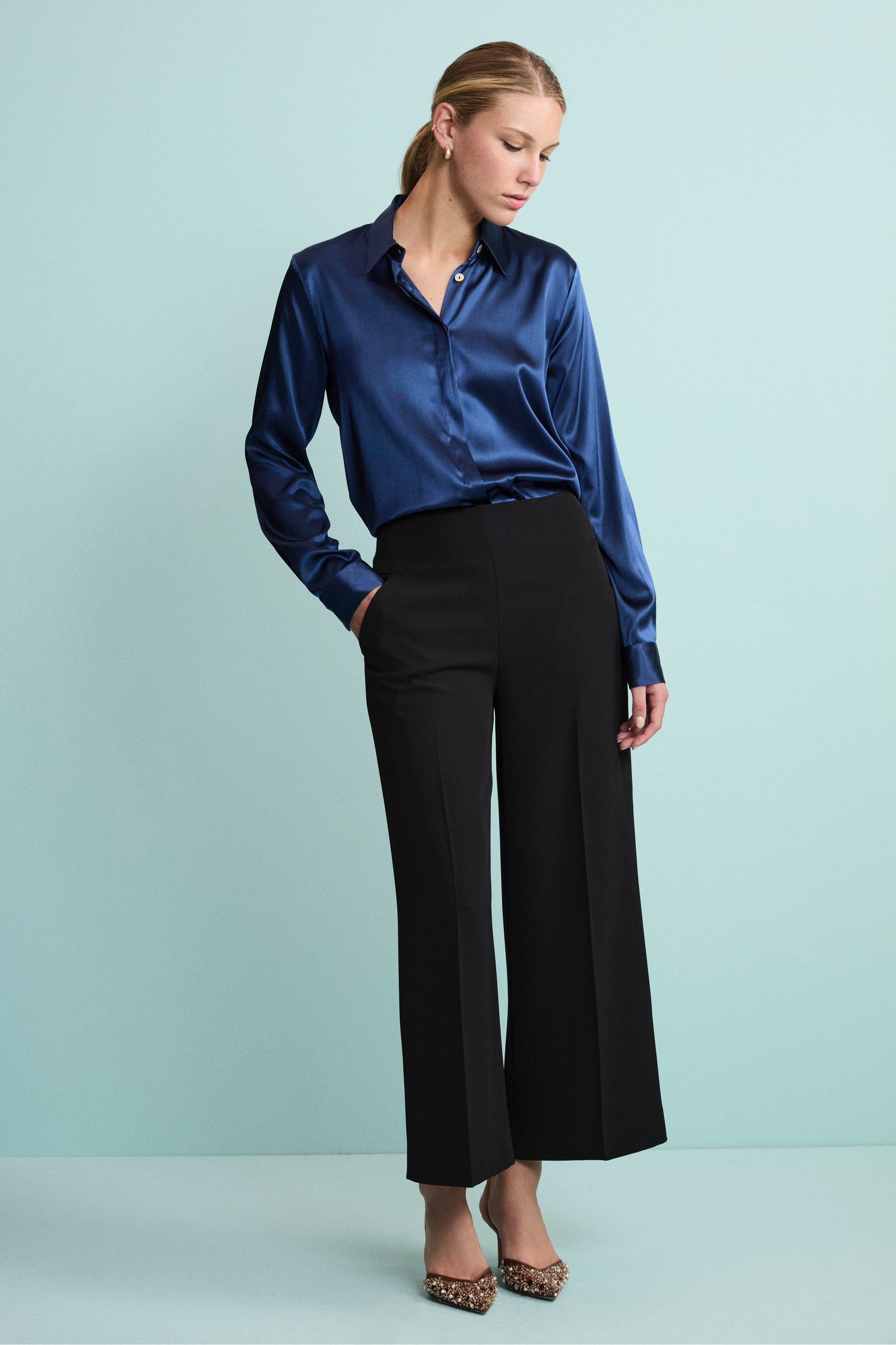 Pantalone culotte - NERO