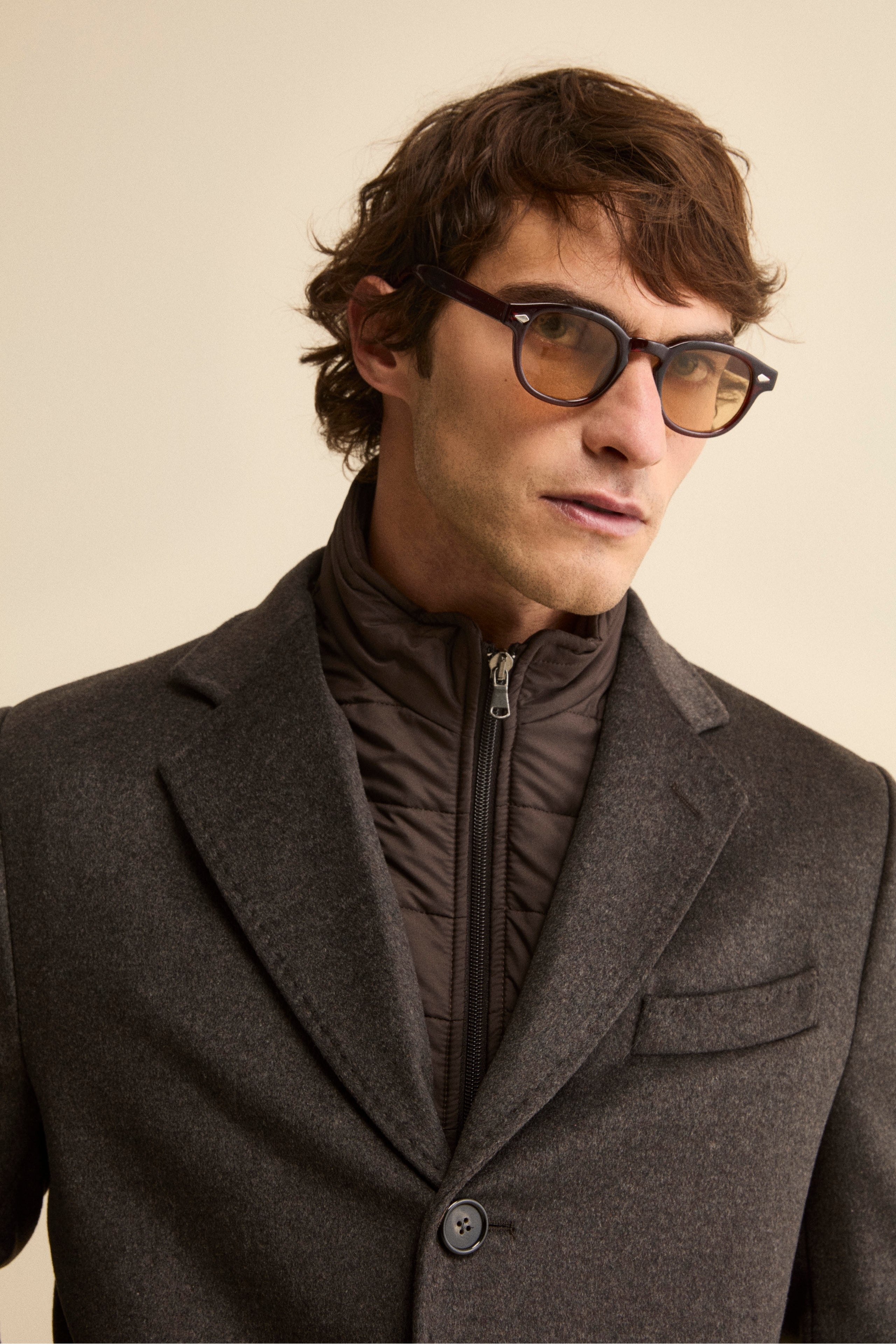 Cappotto in lana e cashmere - MARRONE