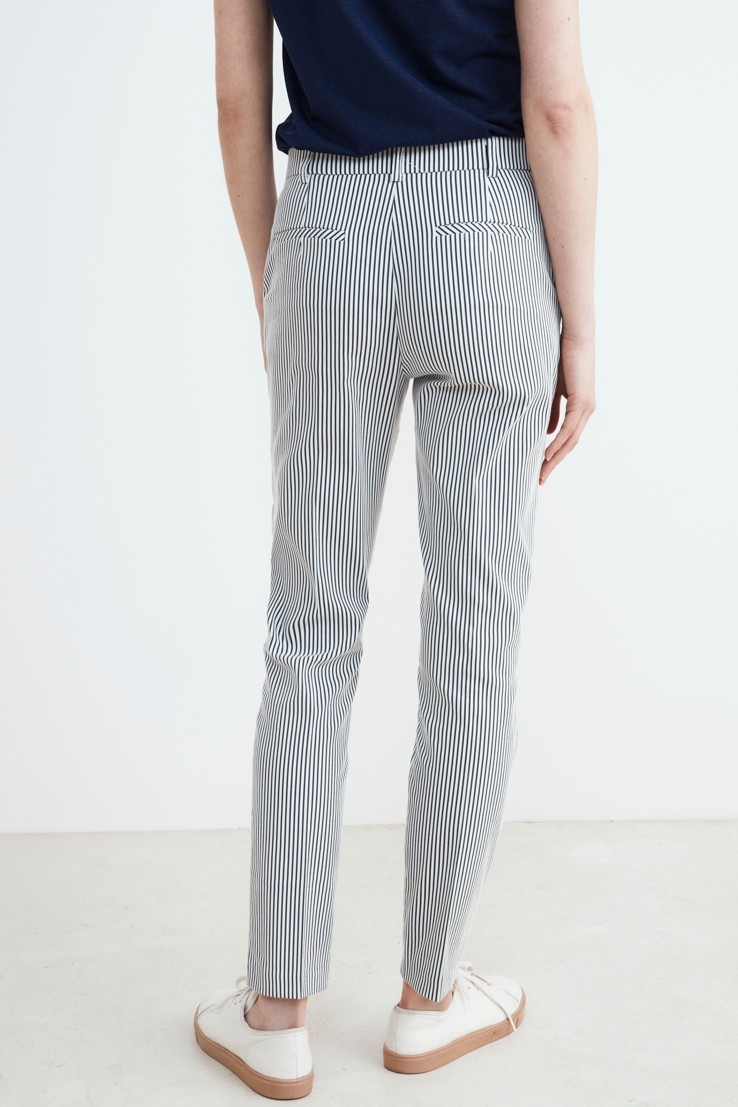 Pantaloni gessati a righe - BLU RIGATO