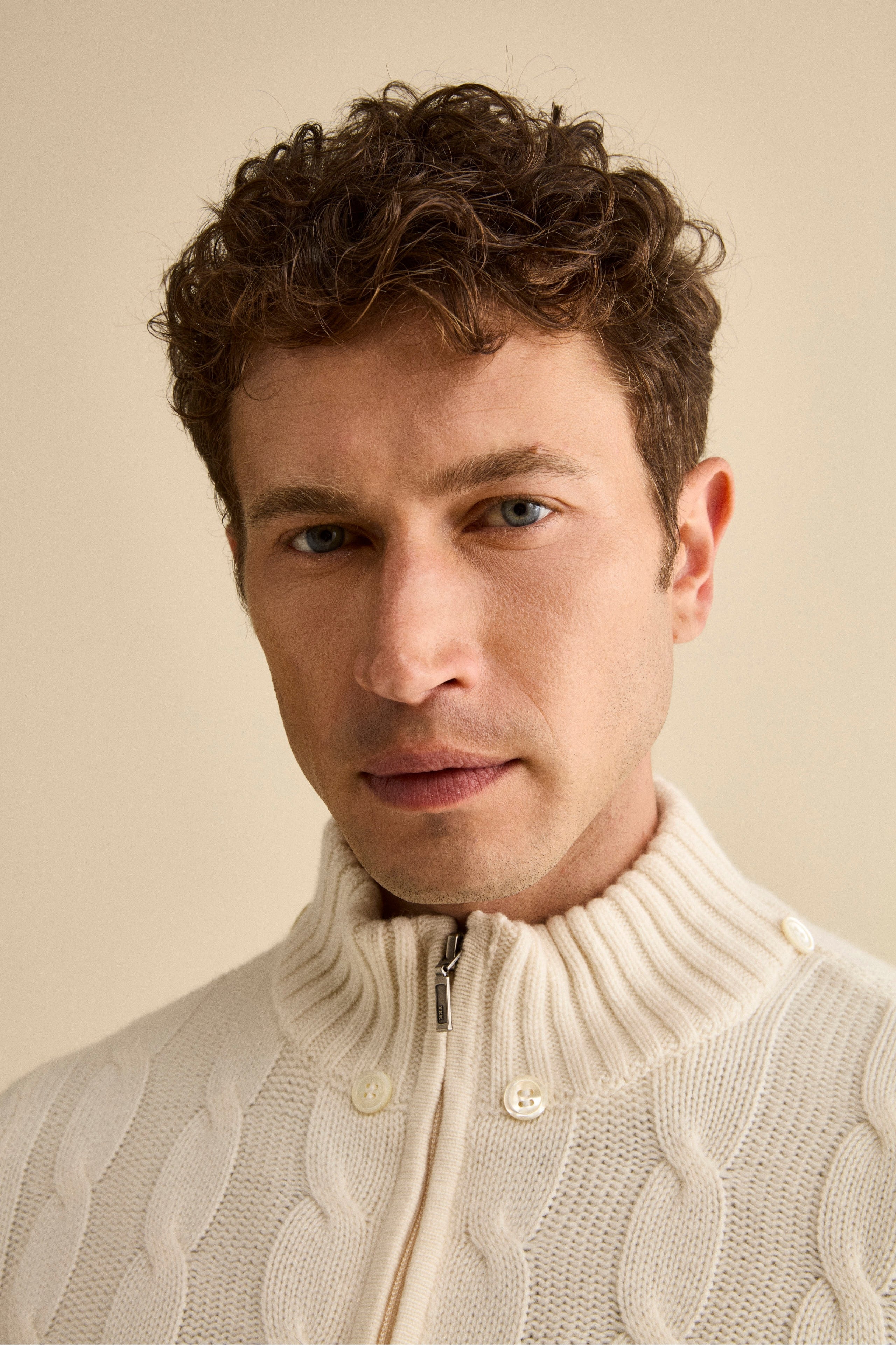 Bomber in Cashmere con Cappuccio e Pelliccia - BIANCO