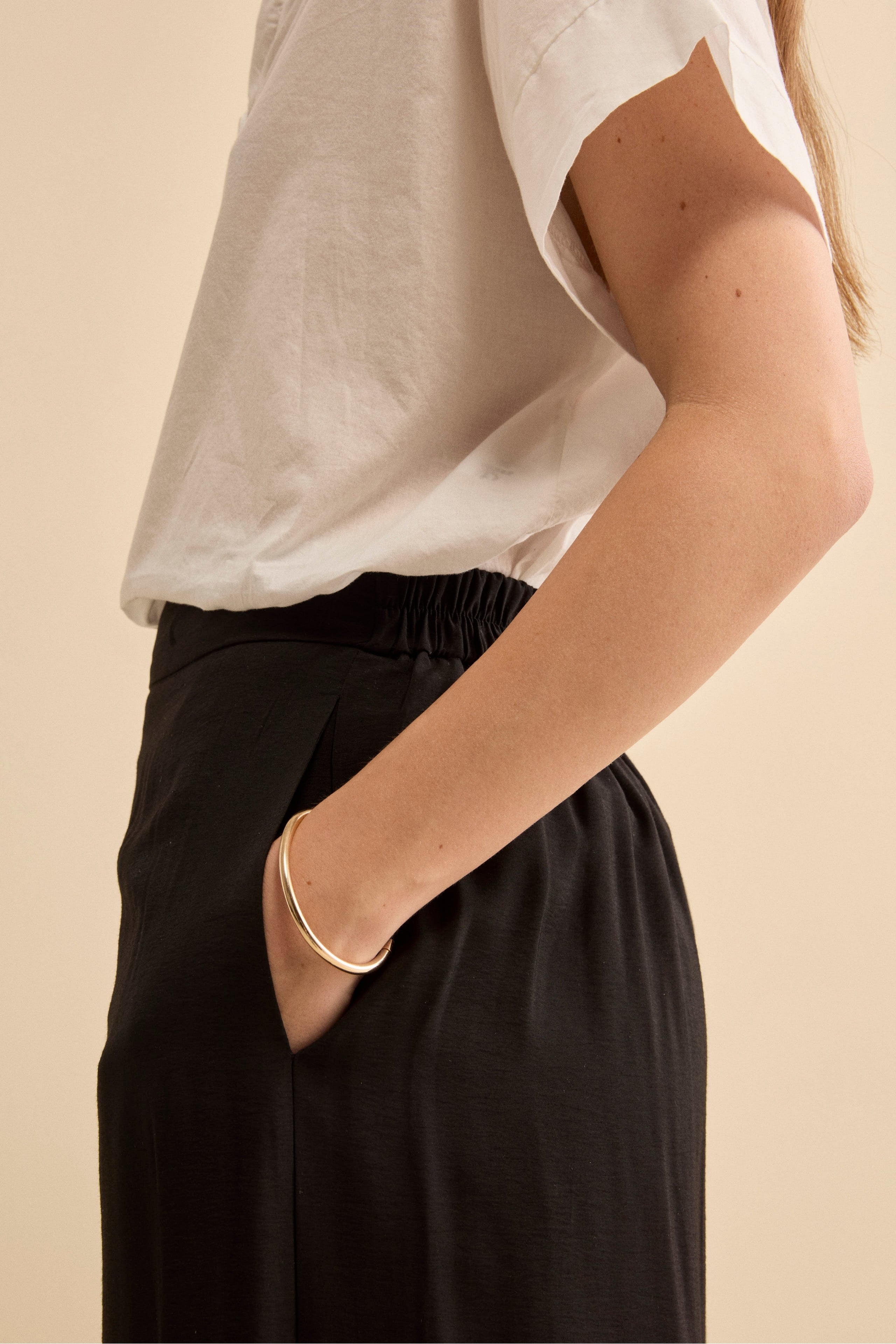 Pantalone Morbido con Elastico - NERO