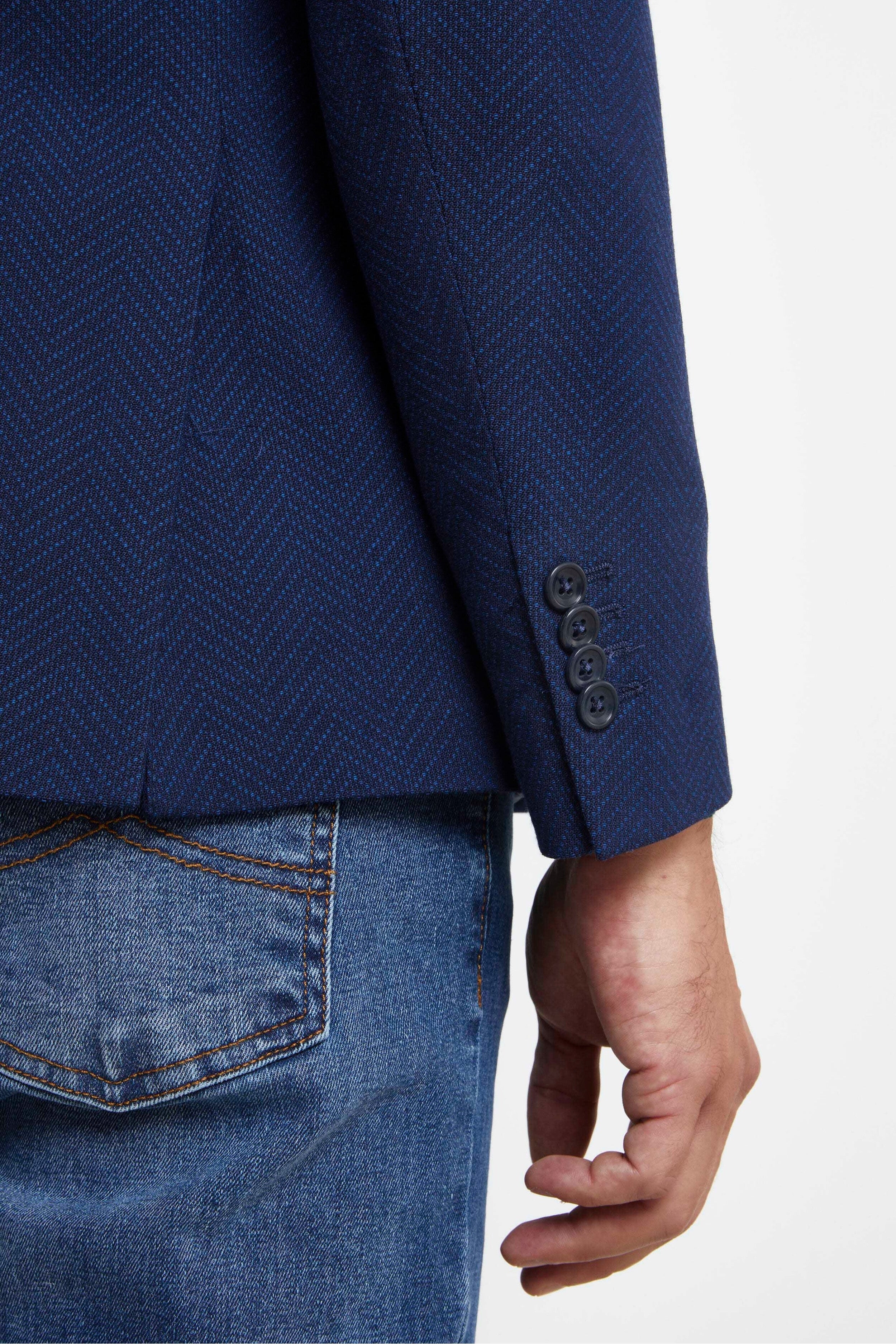 Giacca Slim in Lana e Cashmere - BLU SPIGATO
