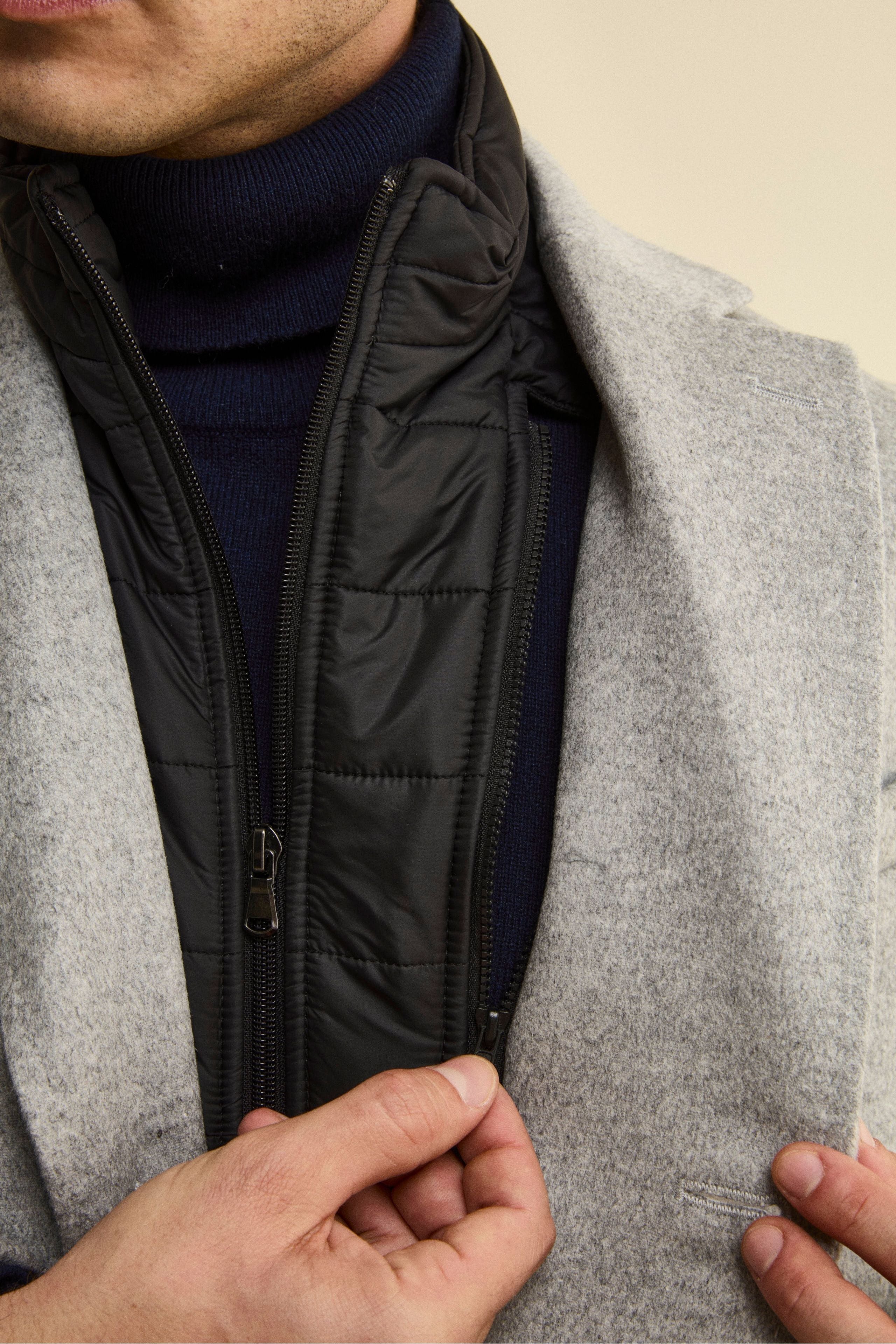 Cappotto in lana e cashmere - GRIGIO CHIARO