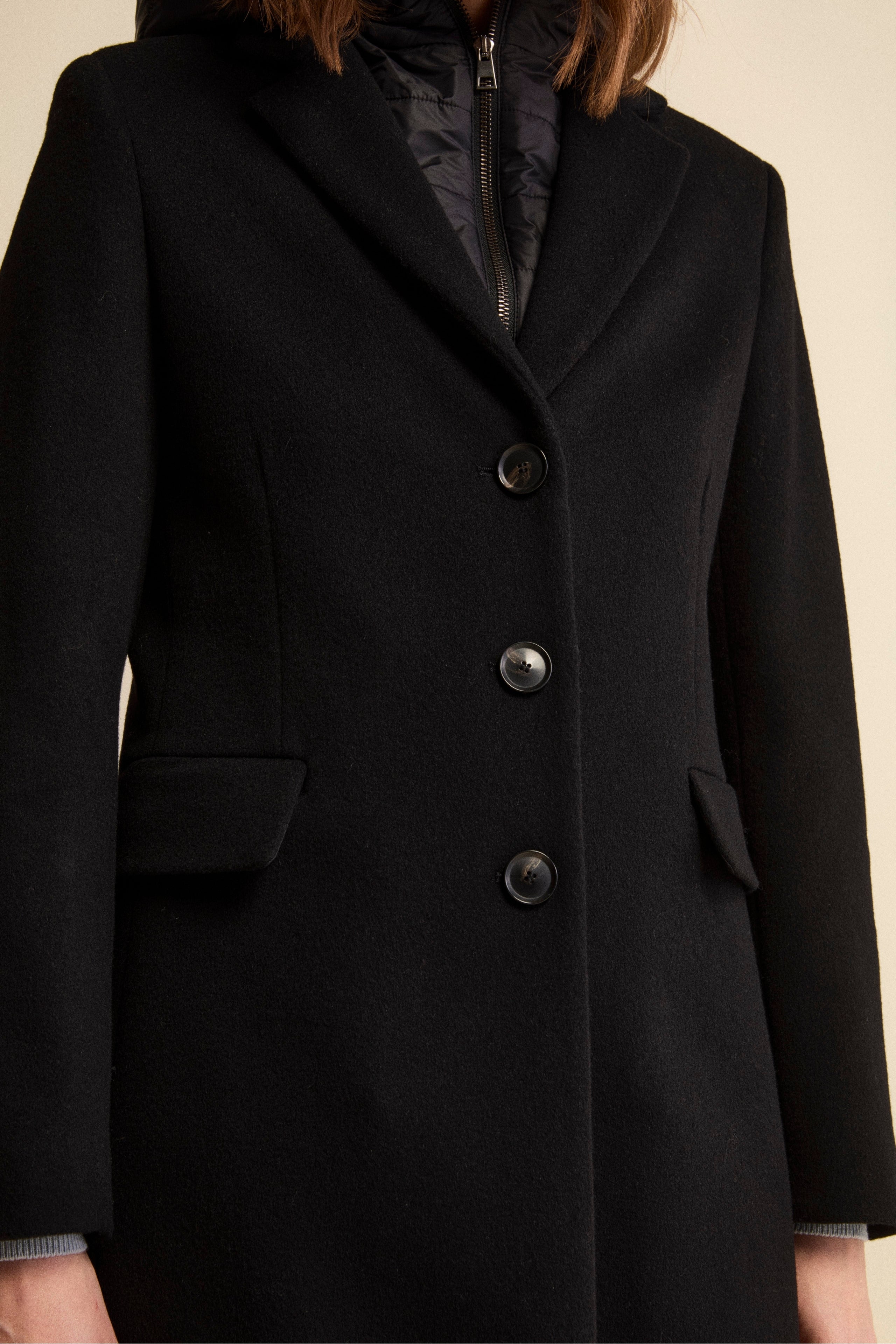 Cappotto in lana e cashmere - NERO