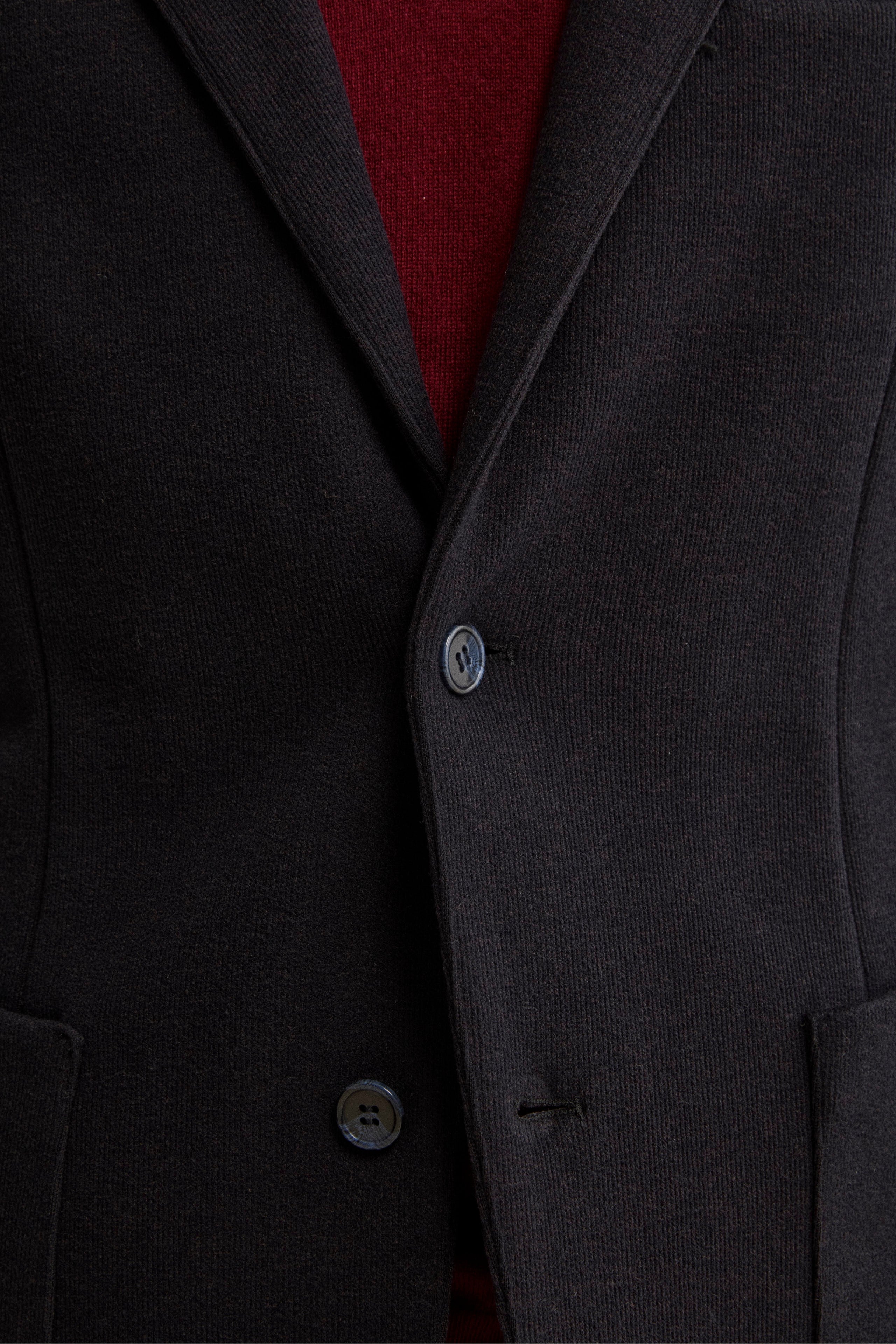 Giacca Monopetto Semifoderata in Jersey - BLU