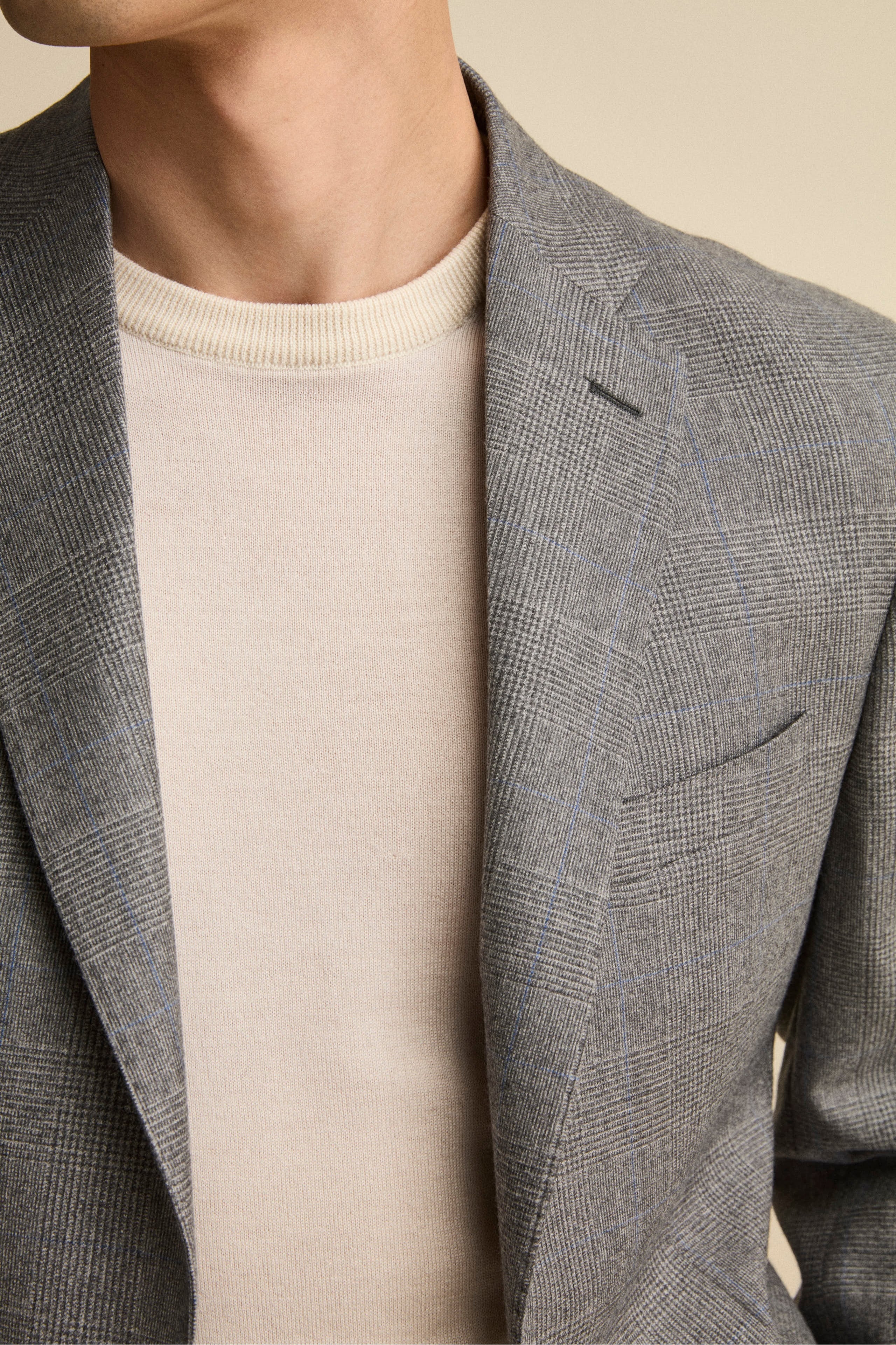 Abito Check Monopetto Regular Fit in lana Vergine - GALLES GRIGIO