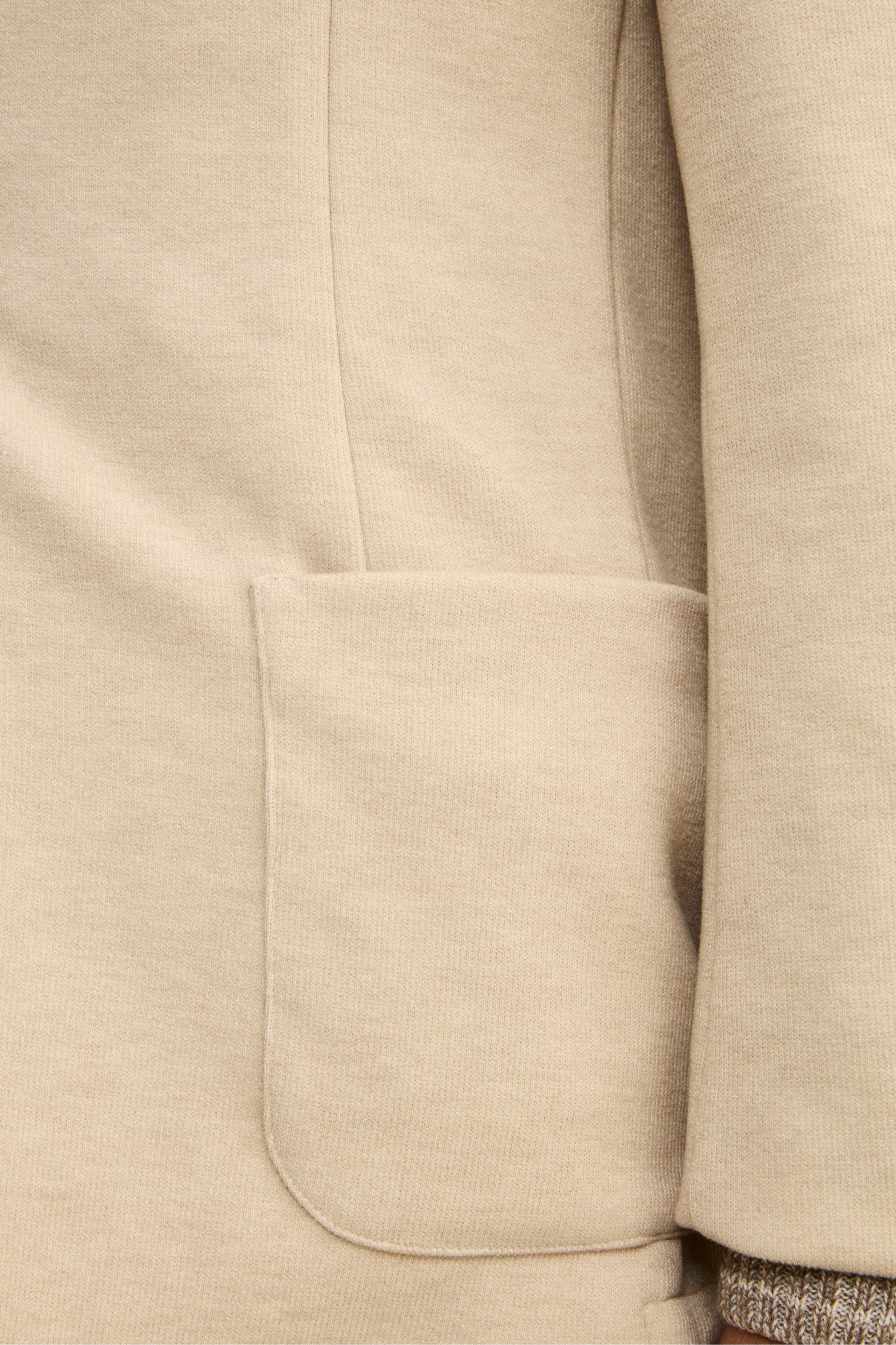 Giacca Monopetto Semifoderata in Jersey - NATURALE