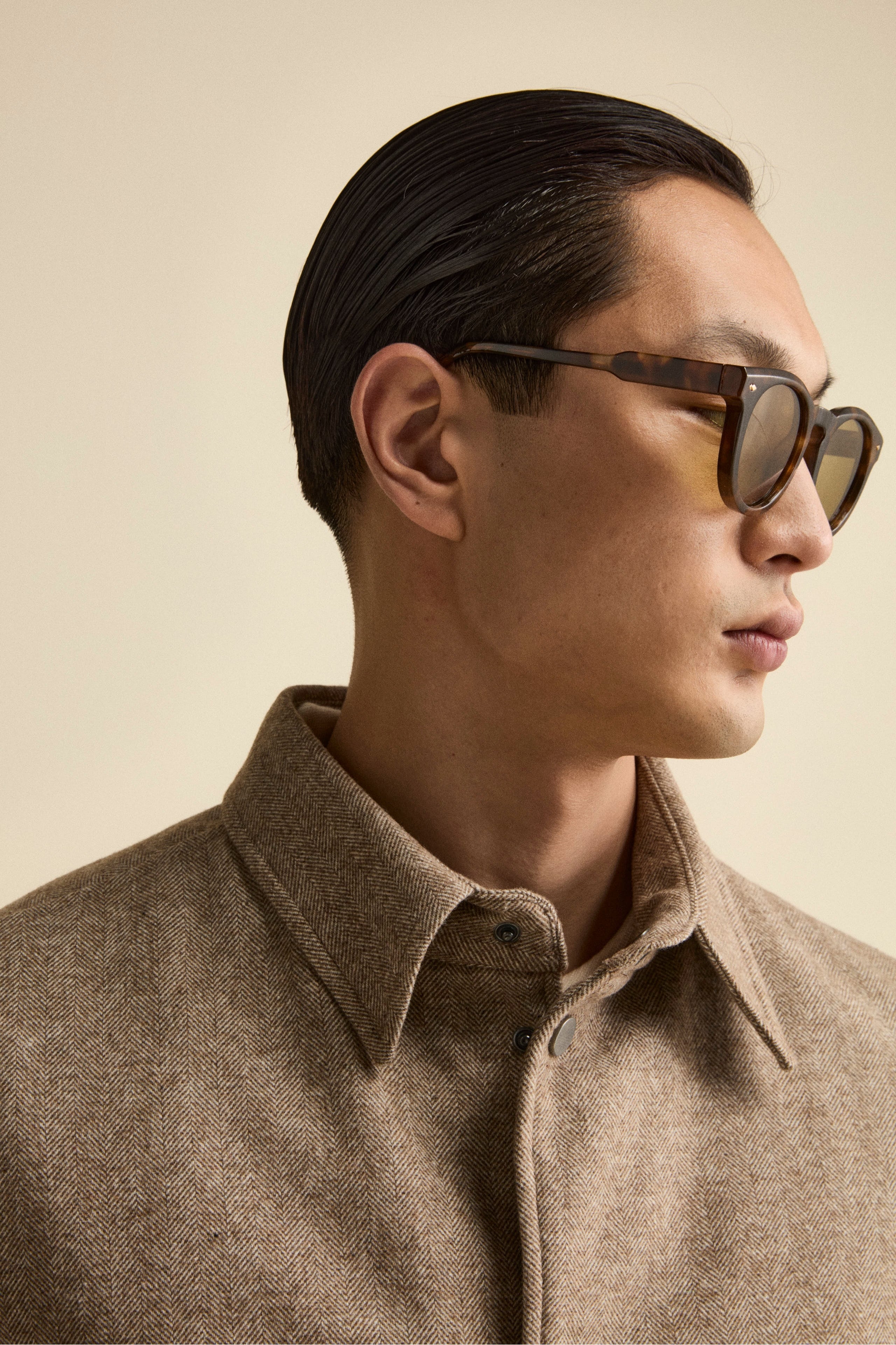 Giubbino Overshirt in Misto Lana - MARRONE SPIGATO