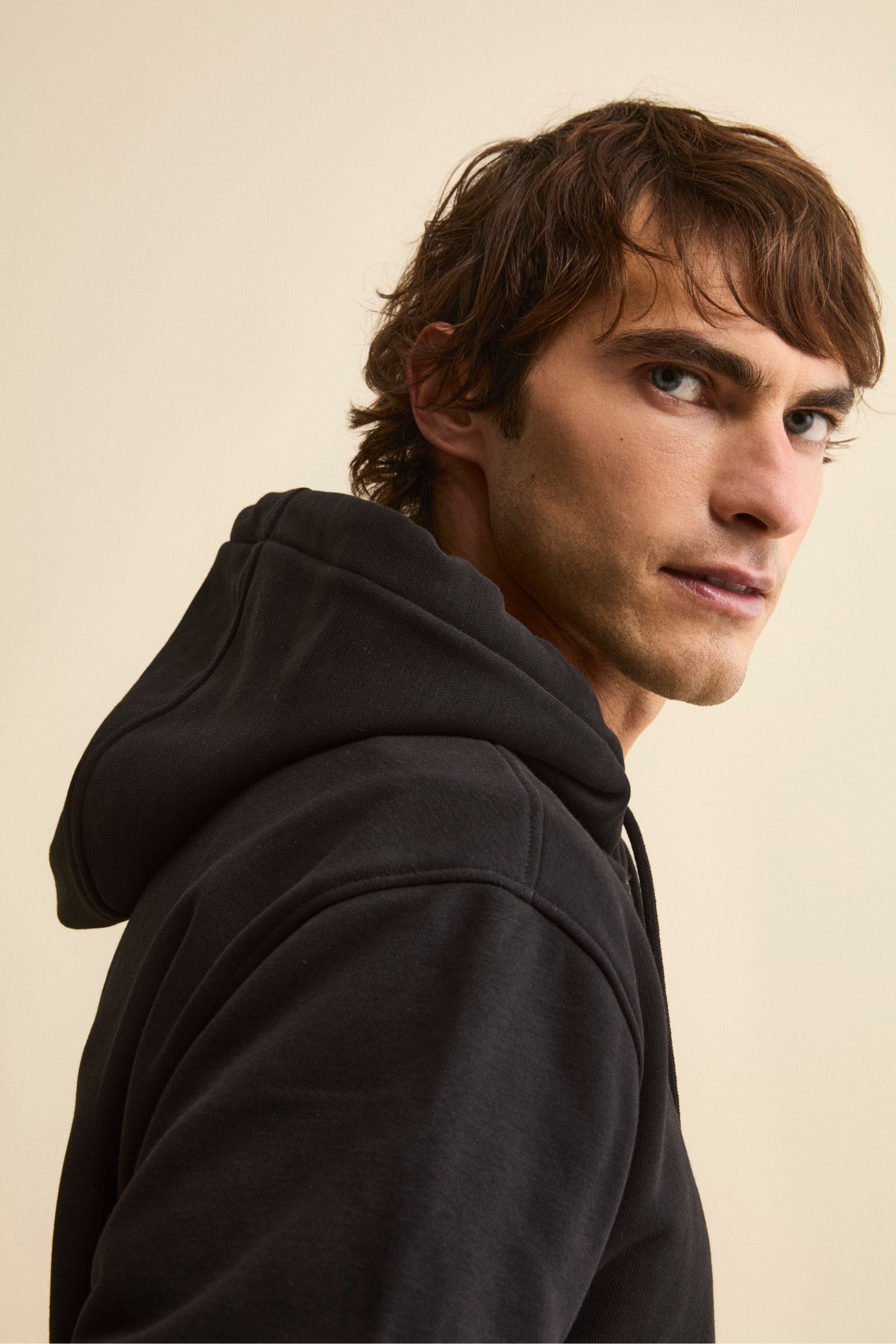 Felpa Sportiva con Cappuccio - NERO