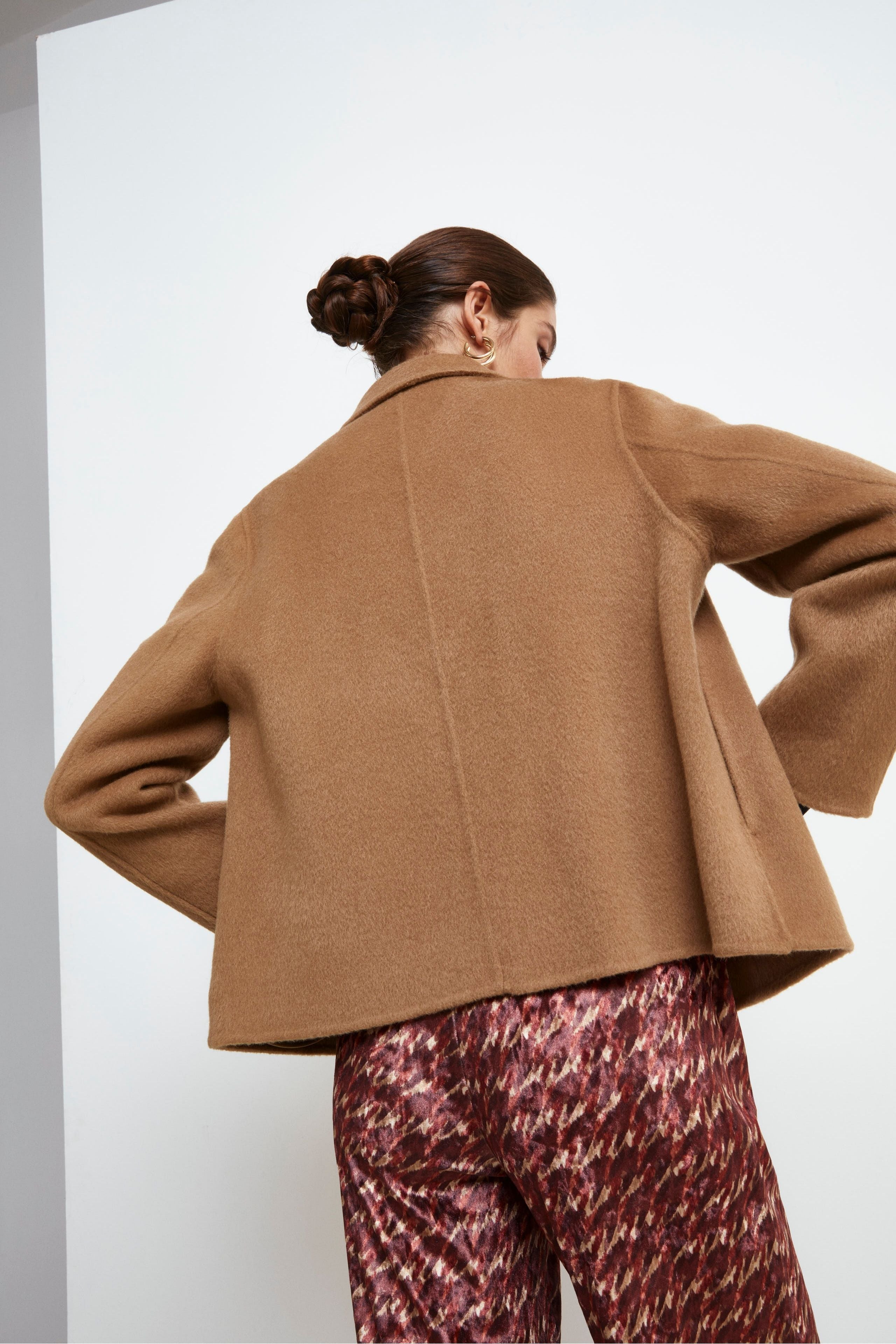 Cappotto Classico Cappotto Cammello Lana Cappotto Corto In Lana