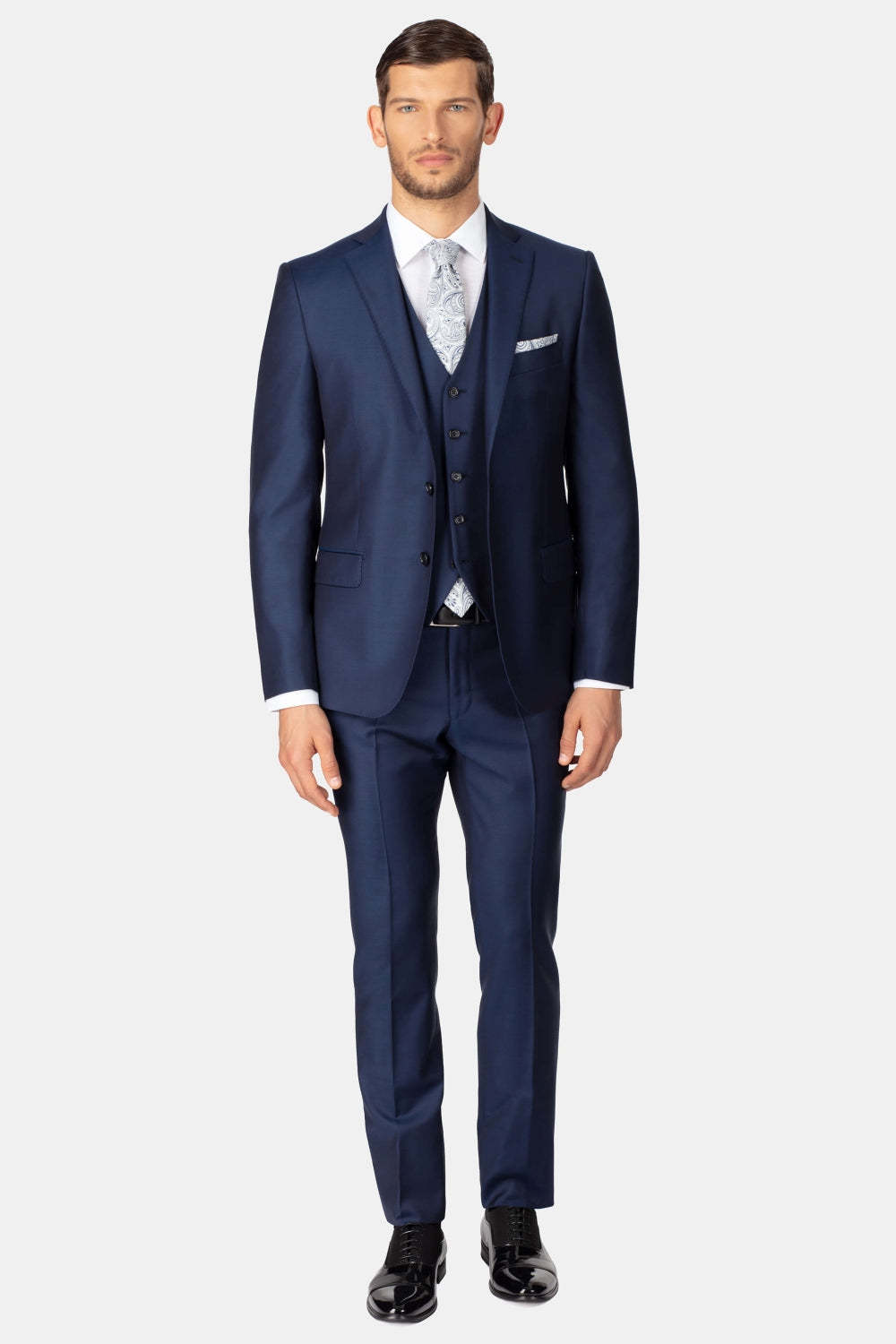 Completo Blu Notte Uomo Abito Classico Blu In Lana BLU