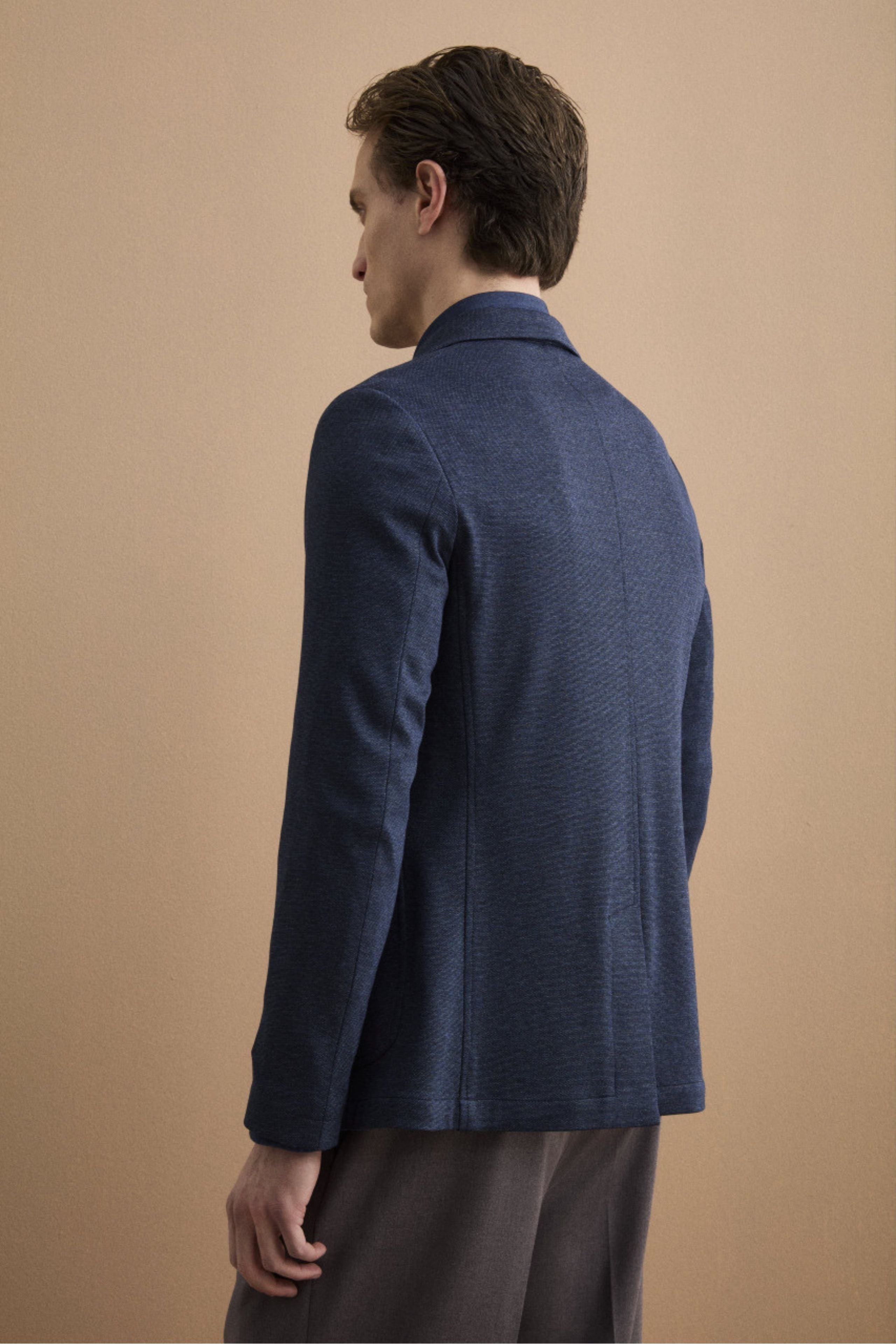 Giacca Monopetto Slim Fit con Revers Classico - BLU