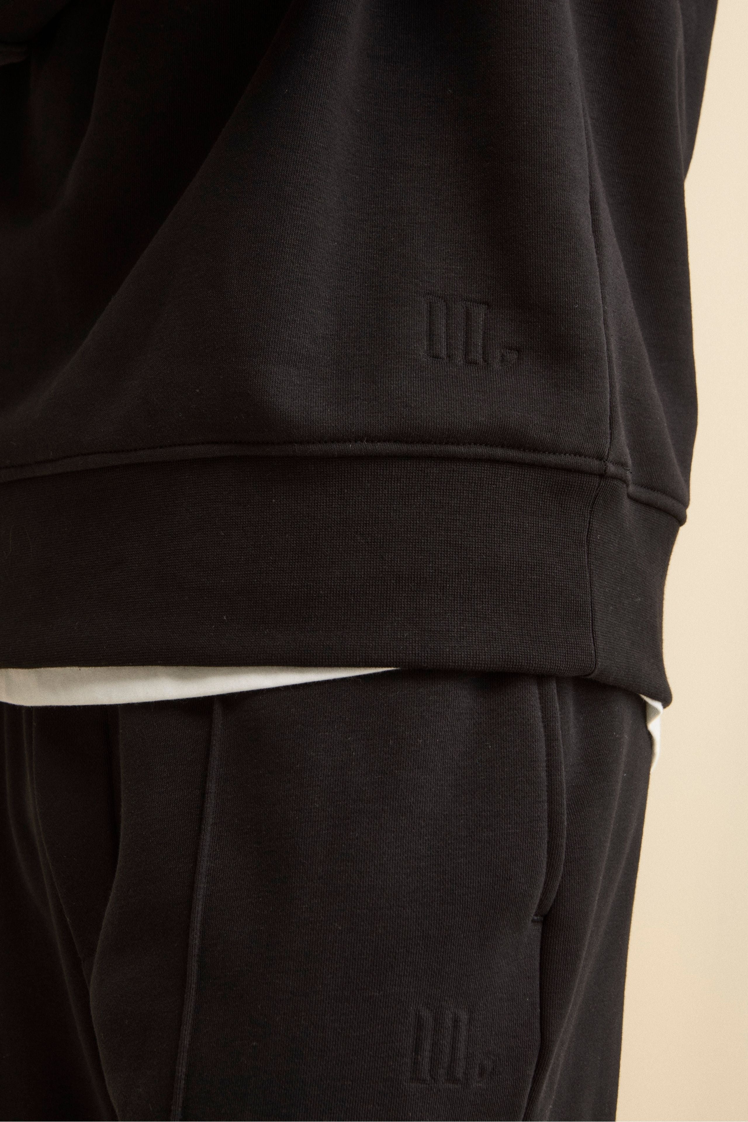 Felpa Sportiva con Cappuccio - NERO