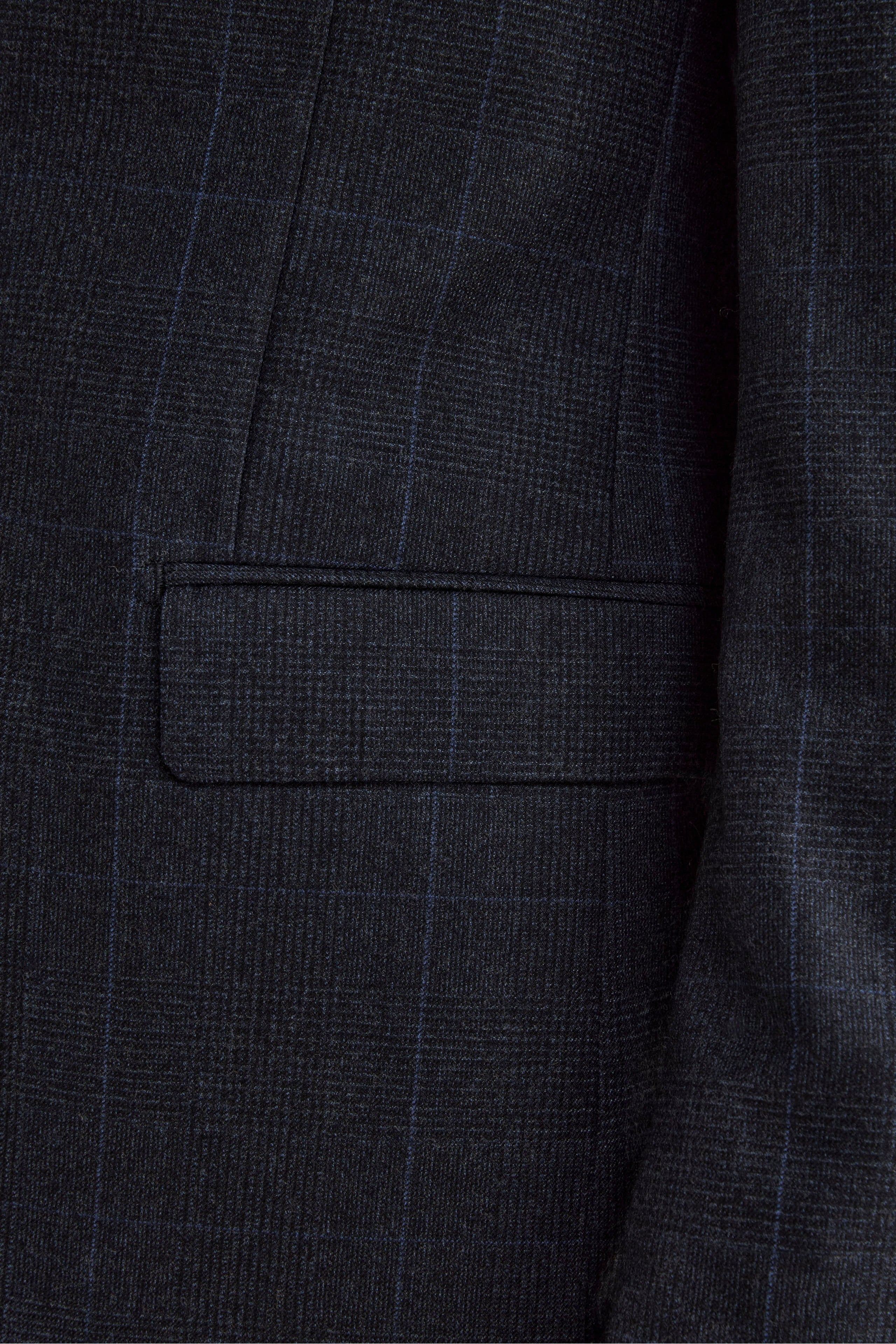 Abito Slim Fit in Lana Vergine con Revers Classico - GALLES BLU