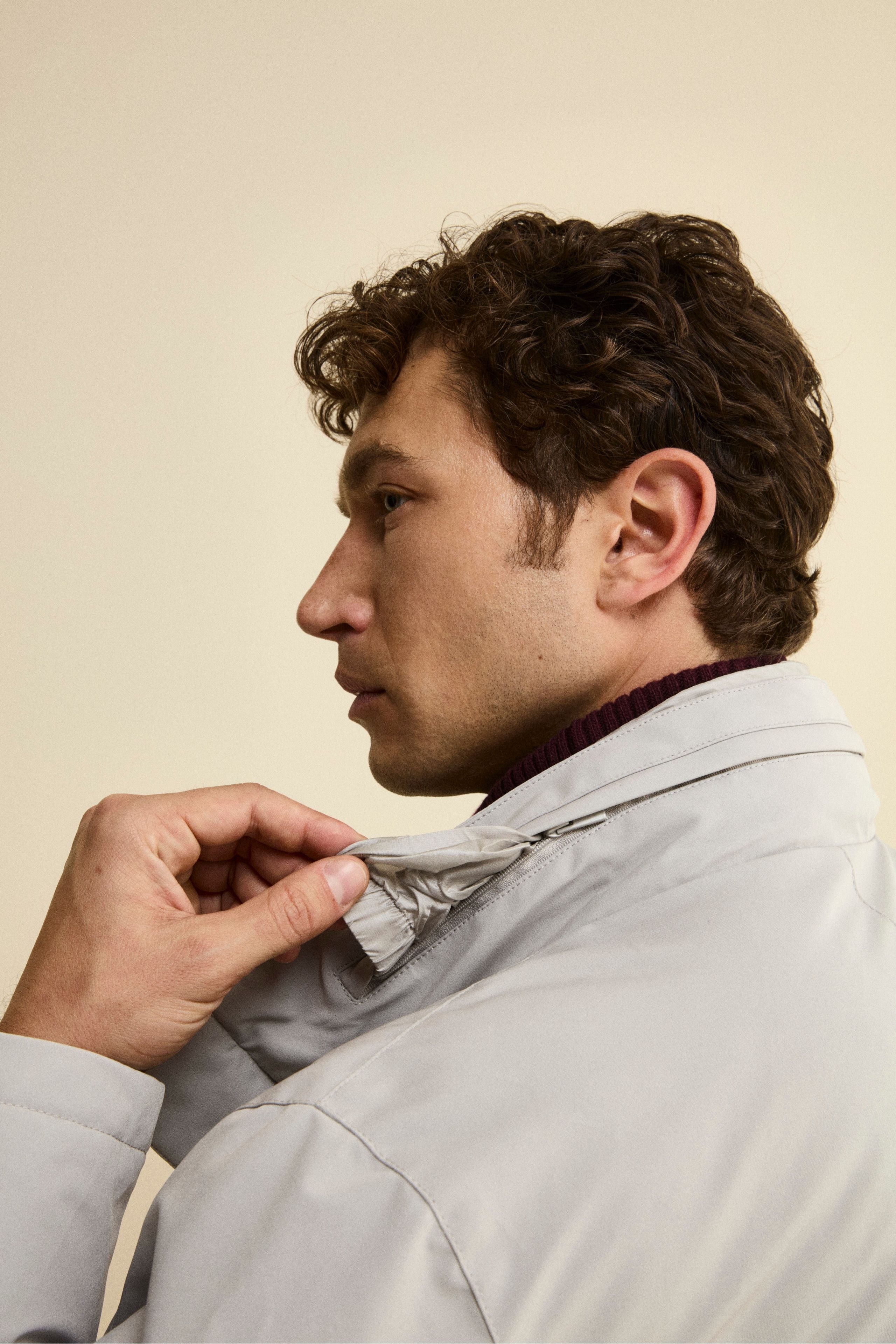 Giaccone Midi Imbottito con Pettorina - SABBIA