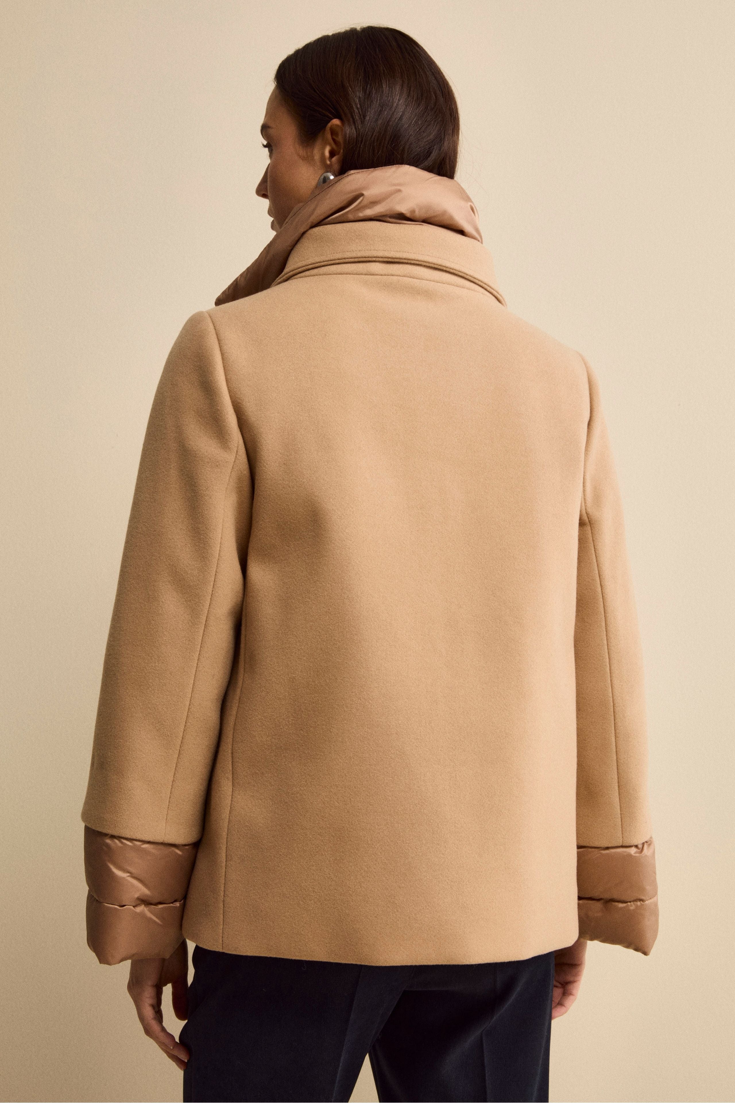 Giubbotto Imbottito Svasato con Zip - CAMMELLO