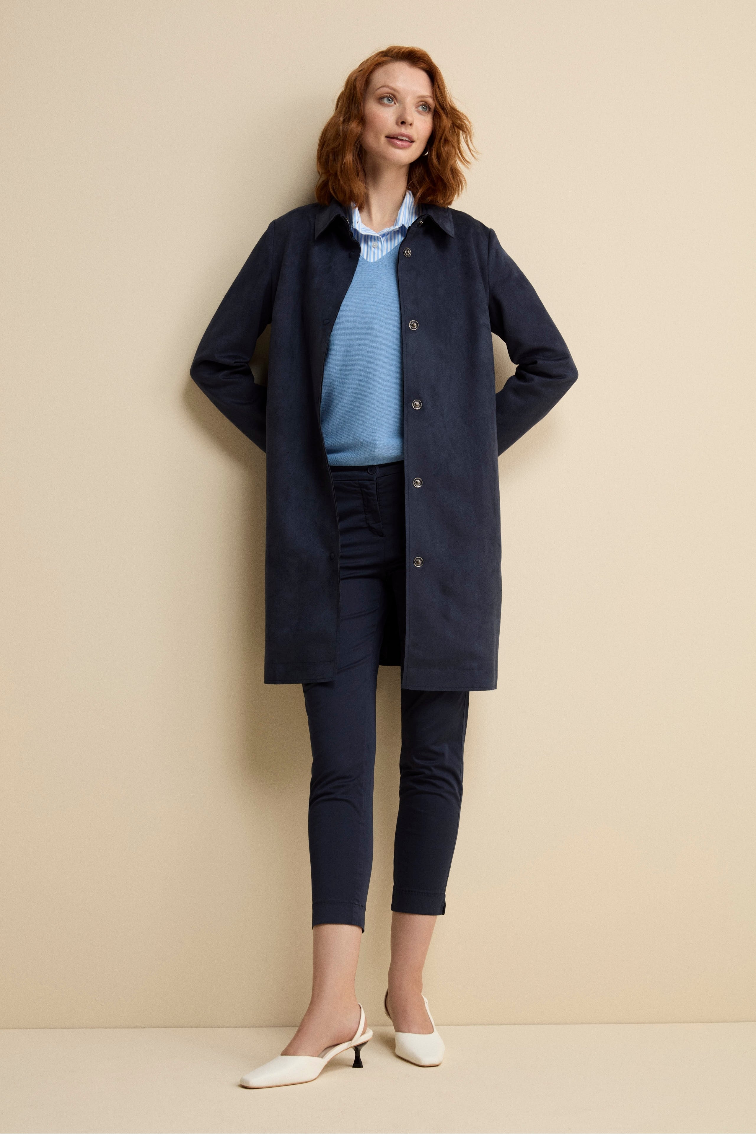 Spolverino Midi Sfoderato - BLU