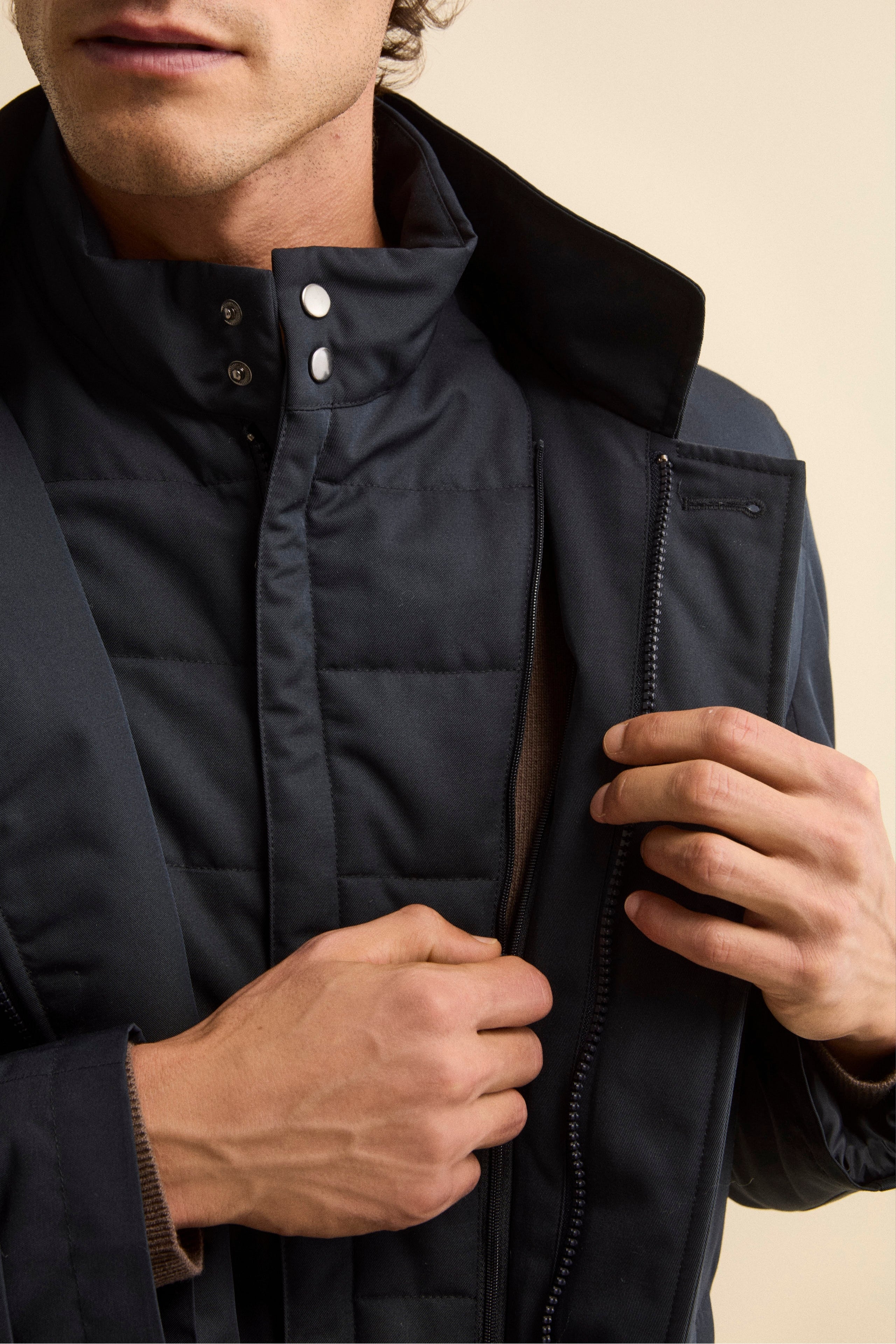 Impermeabile con paramontura - BLU