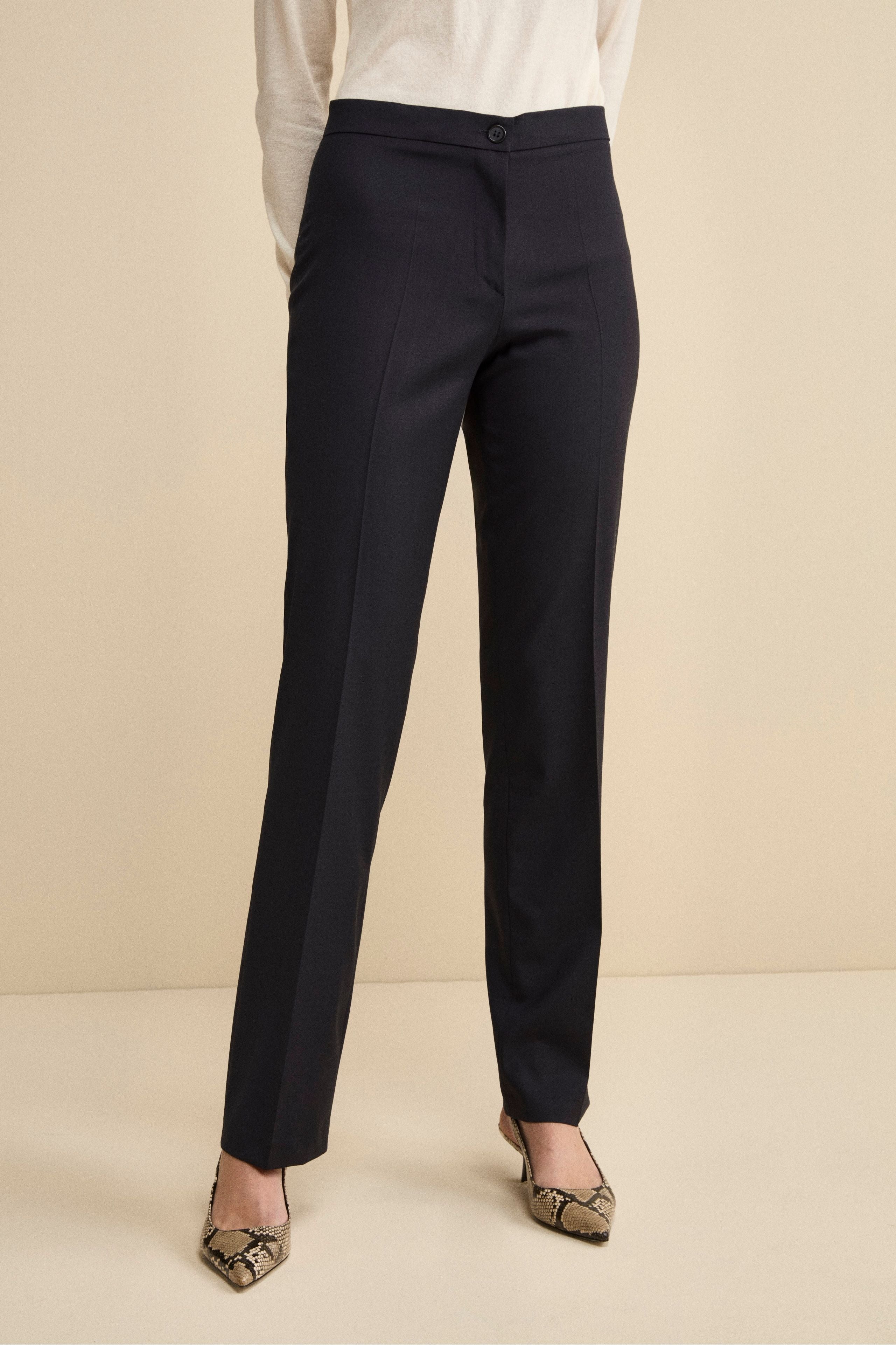 Tailleur Foderato Monopetto in Lana Vergine - BLU