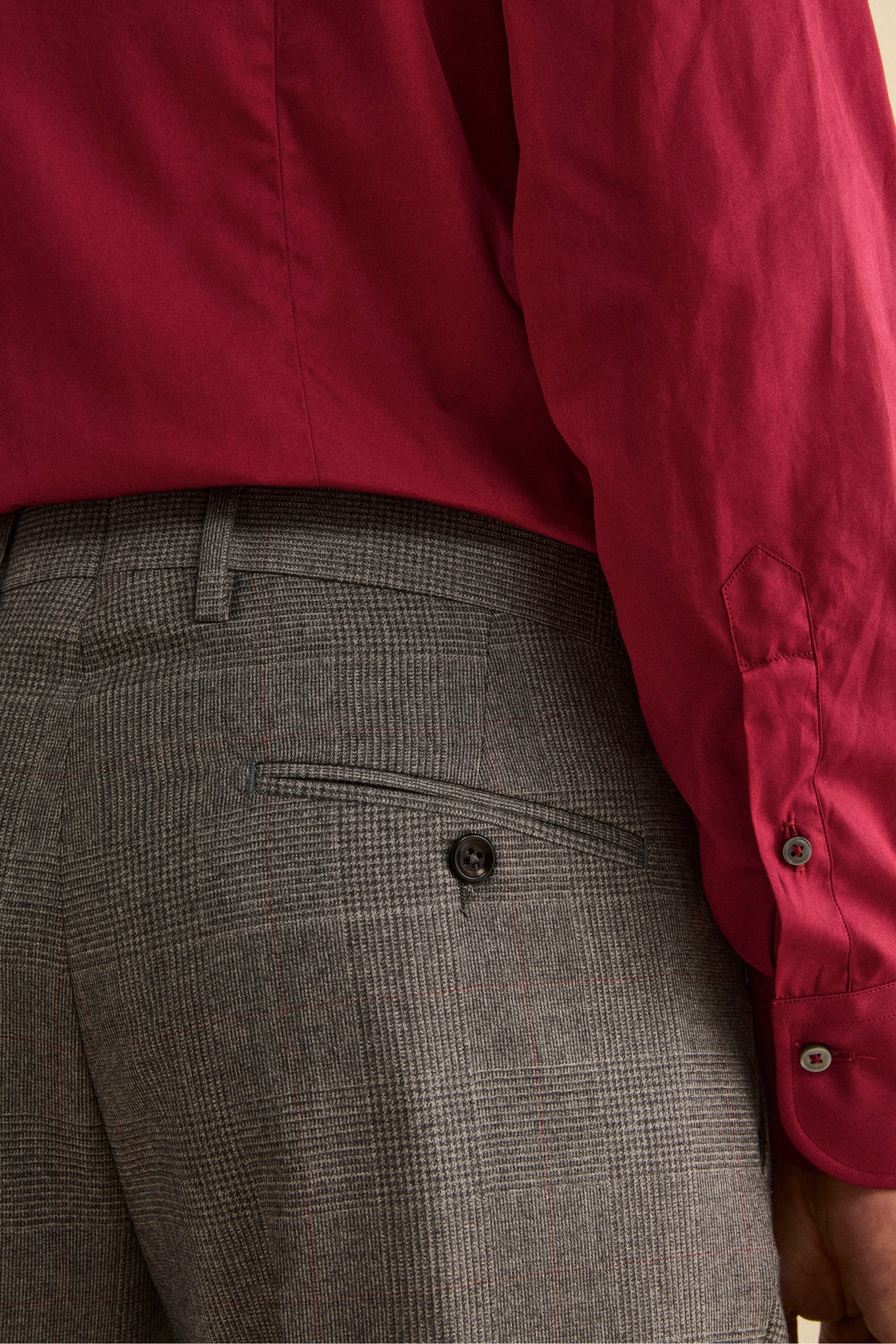 Abito Foderato Slim Fit in Lana Vergine - GALLES GRIGIO