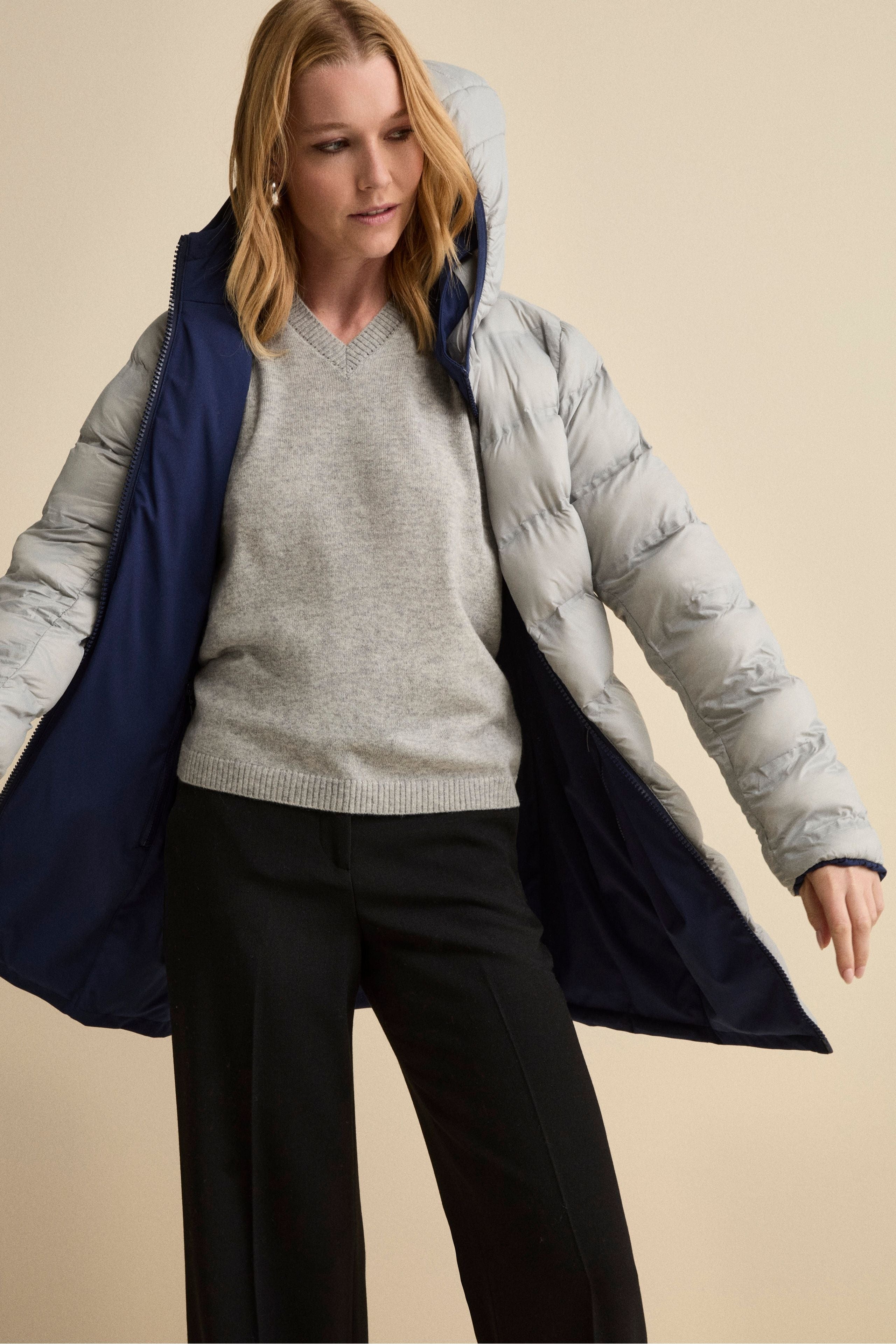 Giaccone Reversibile Imbottito - BLU