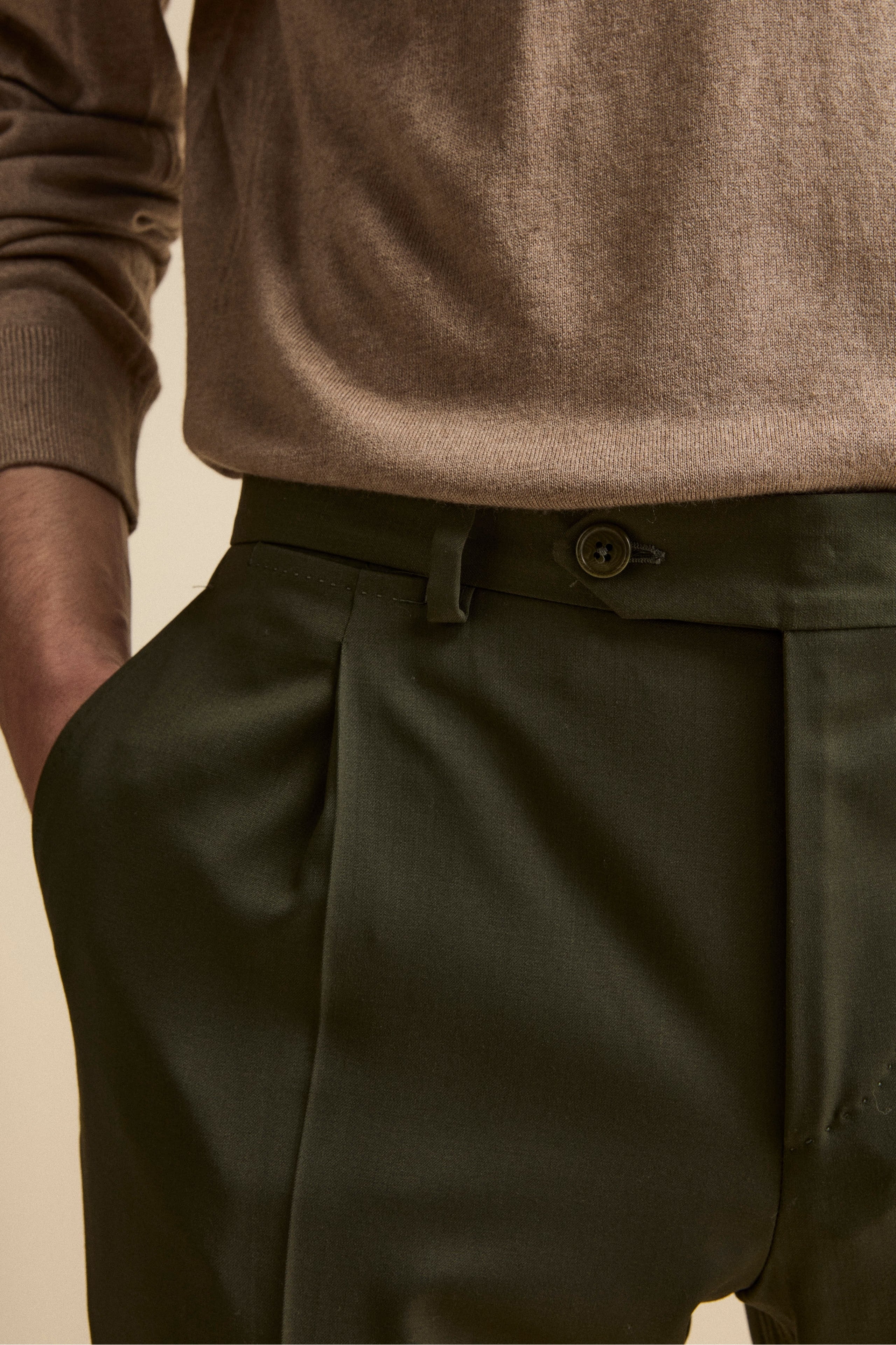 Abito Foderato Monopetto in Lana Slim Fit - VERDONE