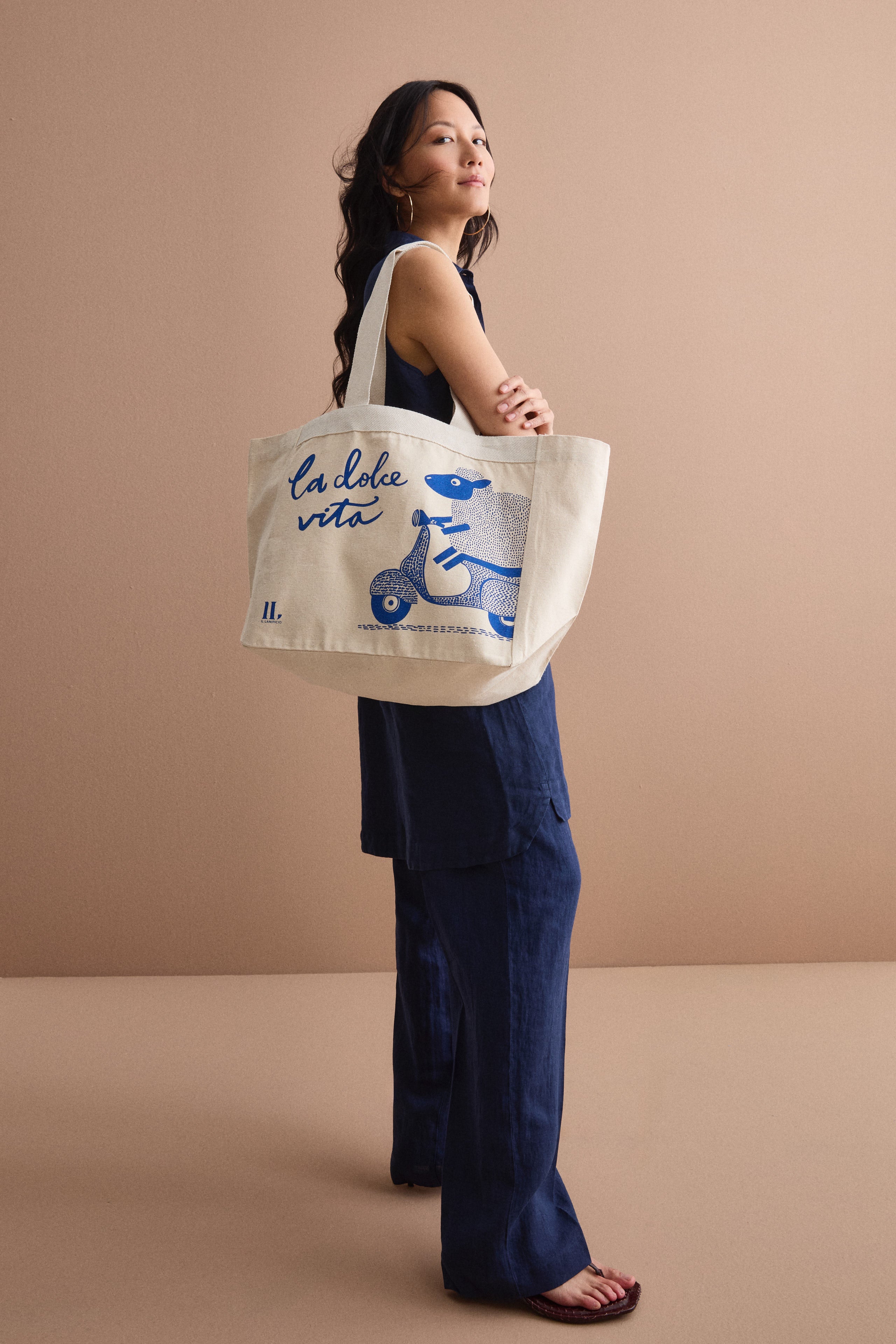Shopper in Cotone con Stampa