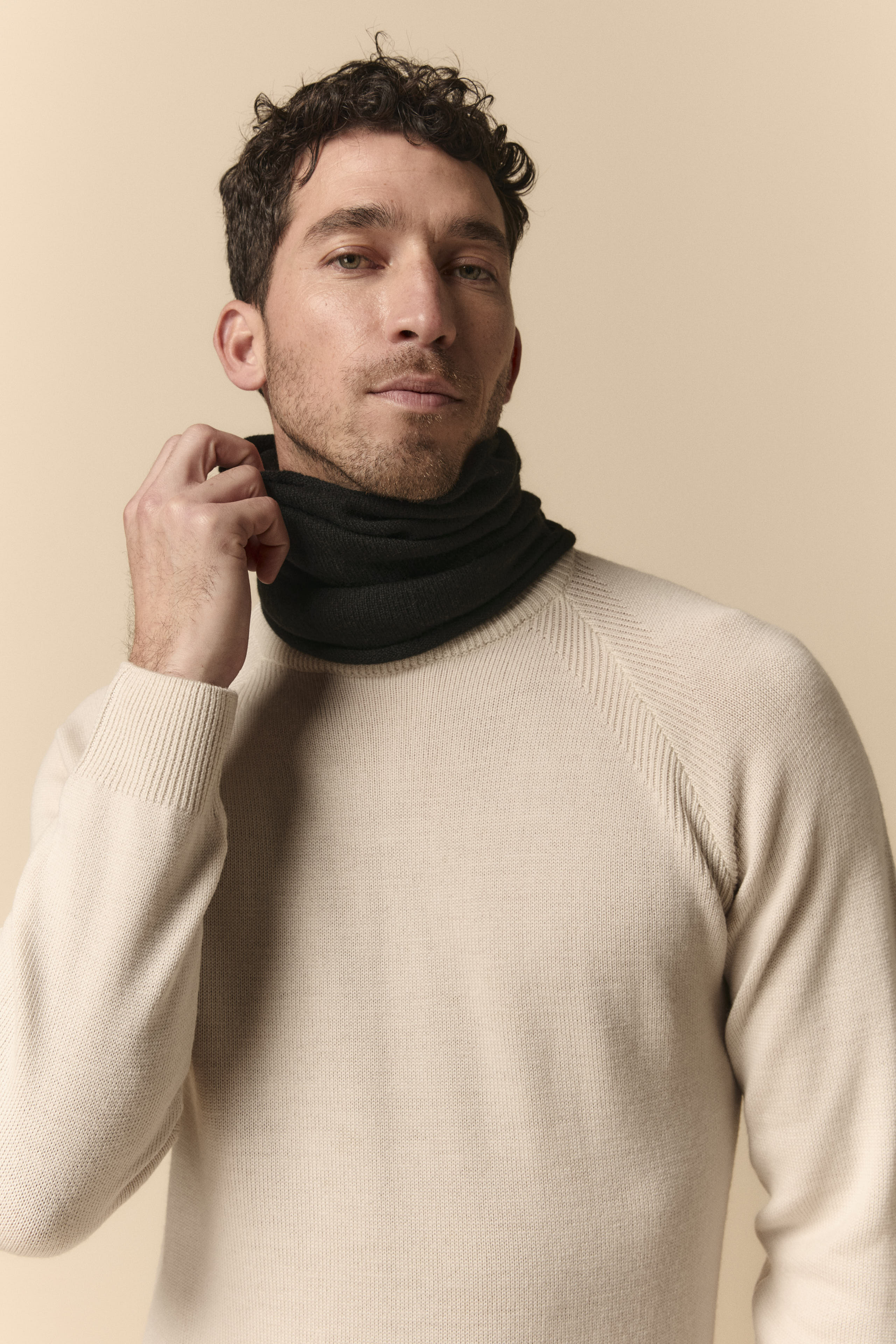 Scaldacollo in cashmere - NERO
