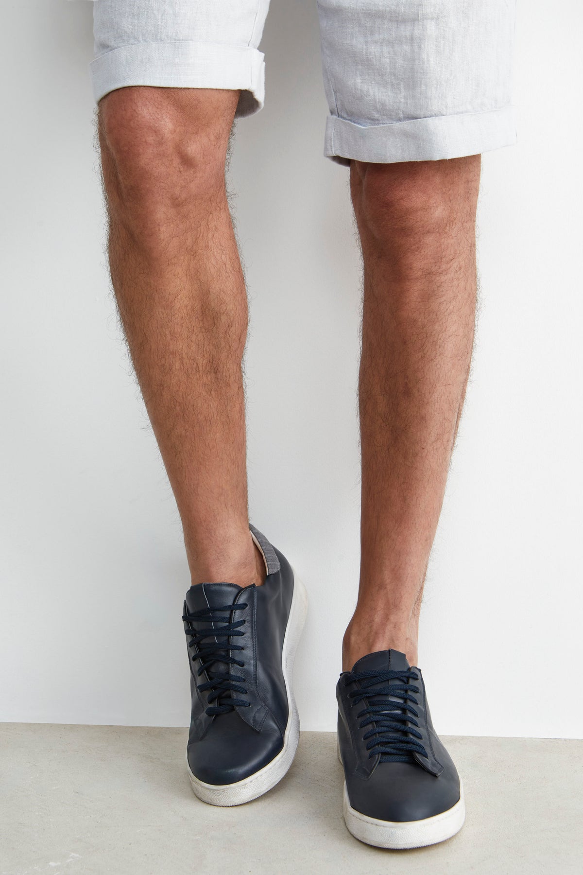 Sneakers Blu in Pelle - BLU