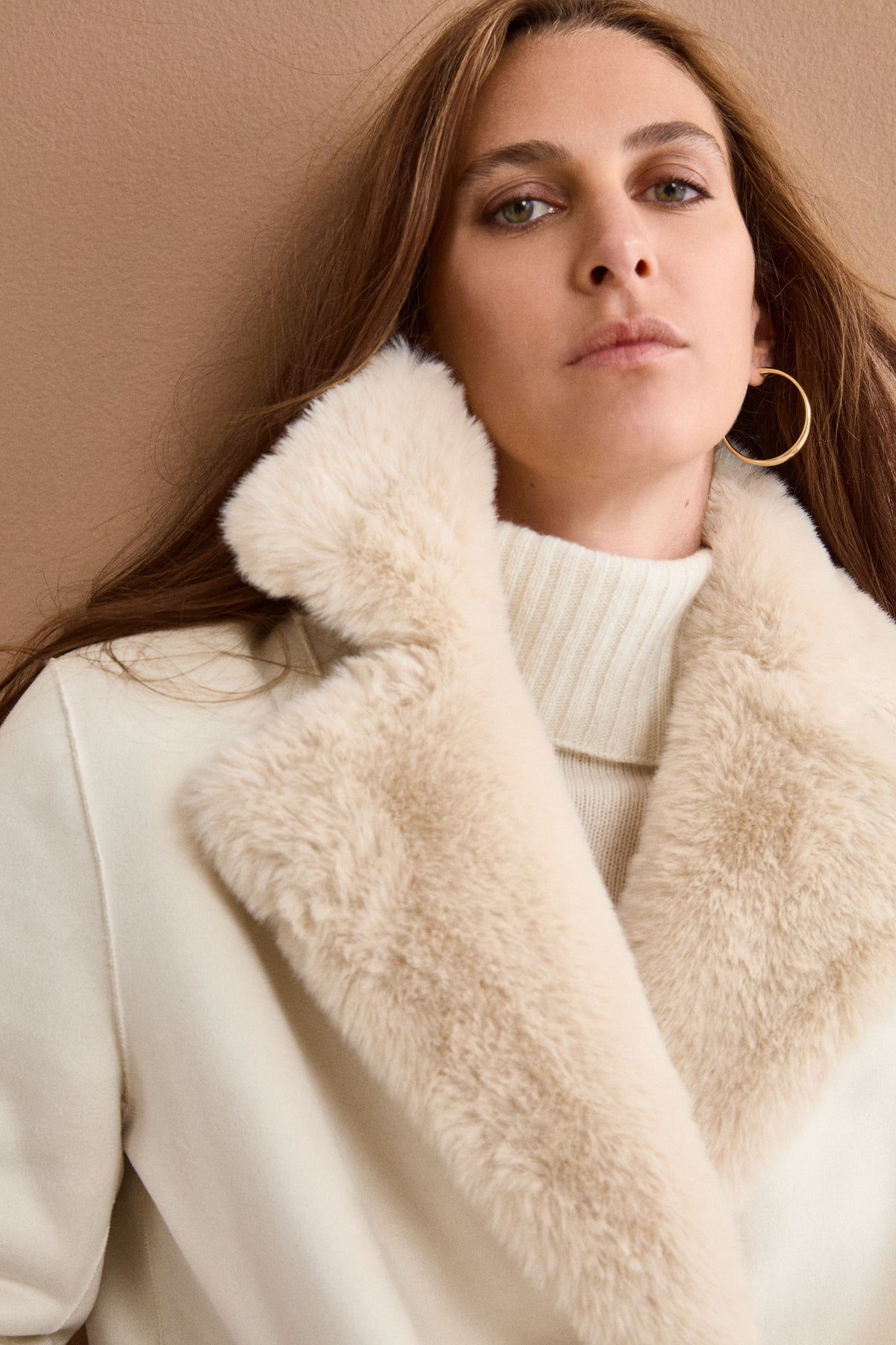 Cappotto Midi Eco-Montone - MANDORLA