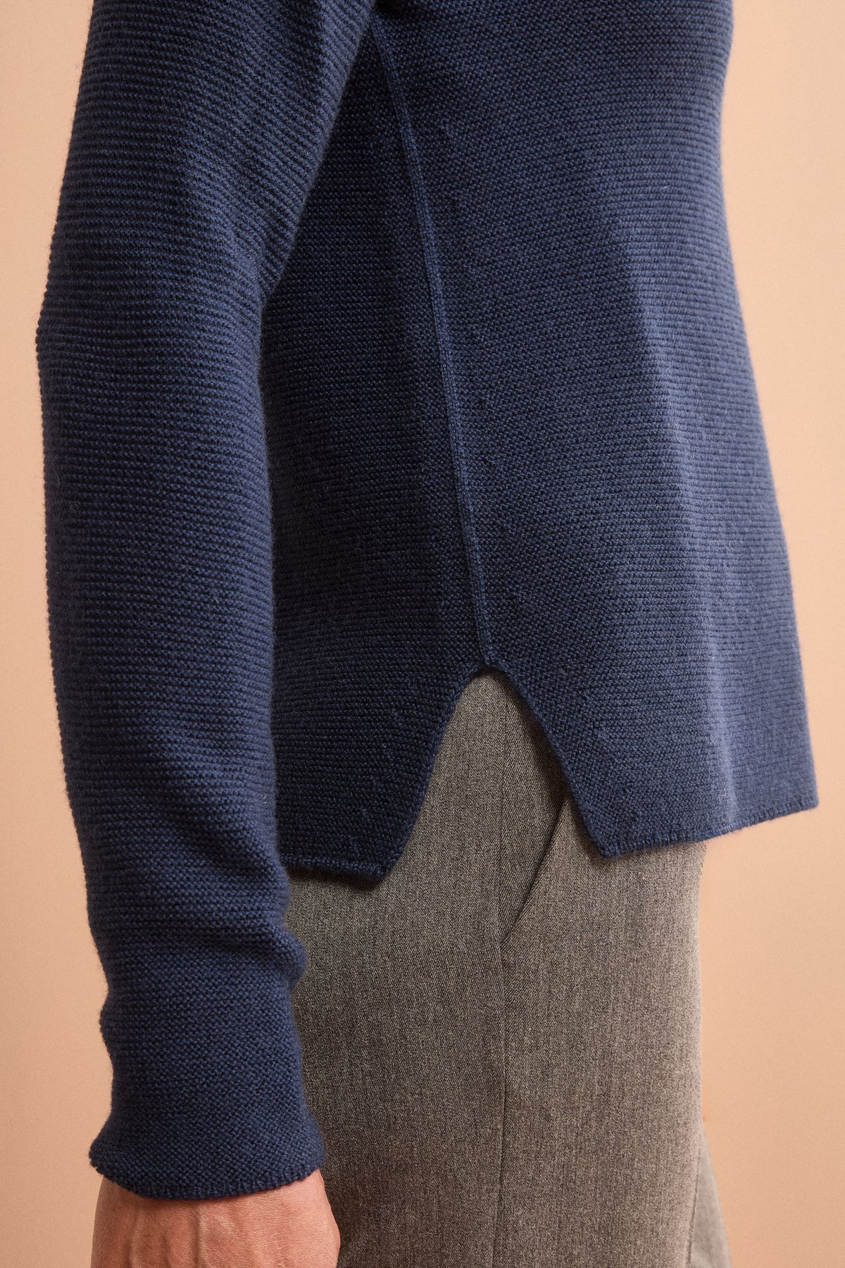 Maglia Barchetta in Lana Merino - NAVY