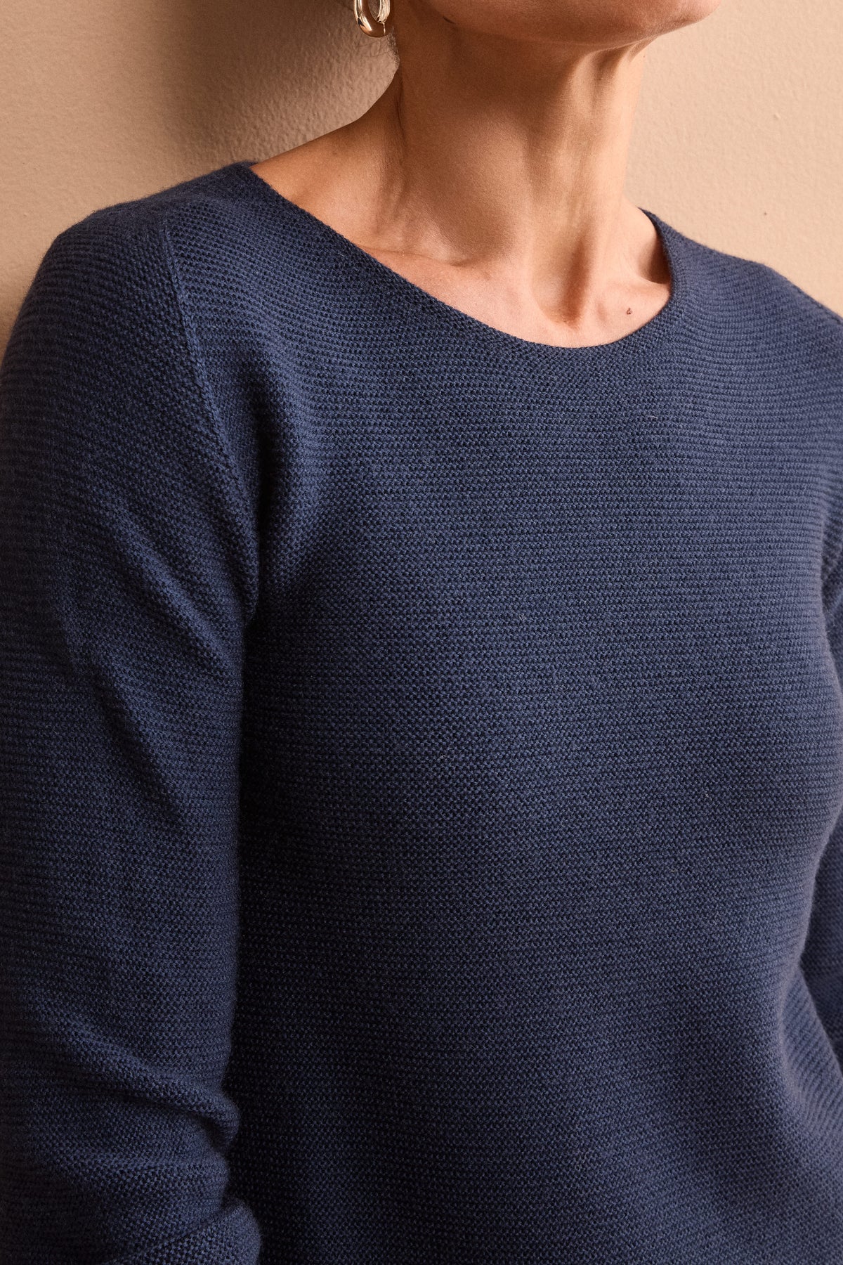 Maglia Barchetta in Lana Merino - NAVY