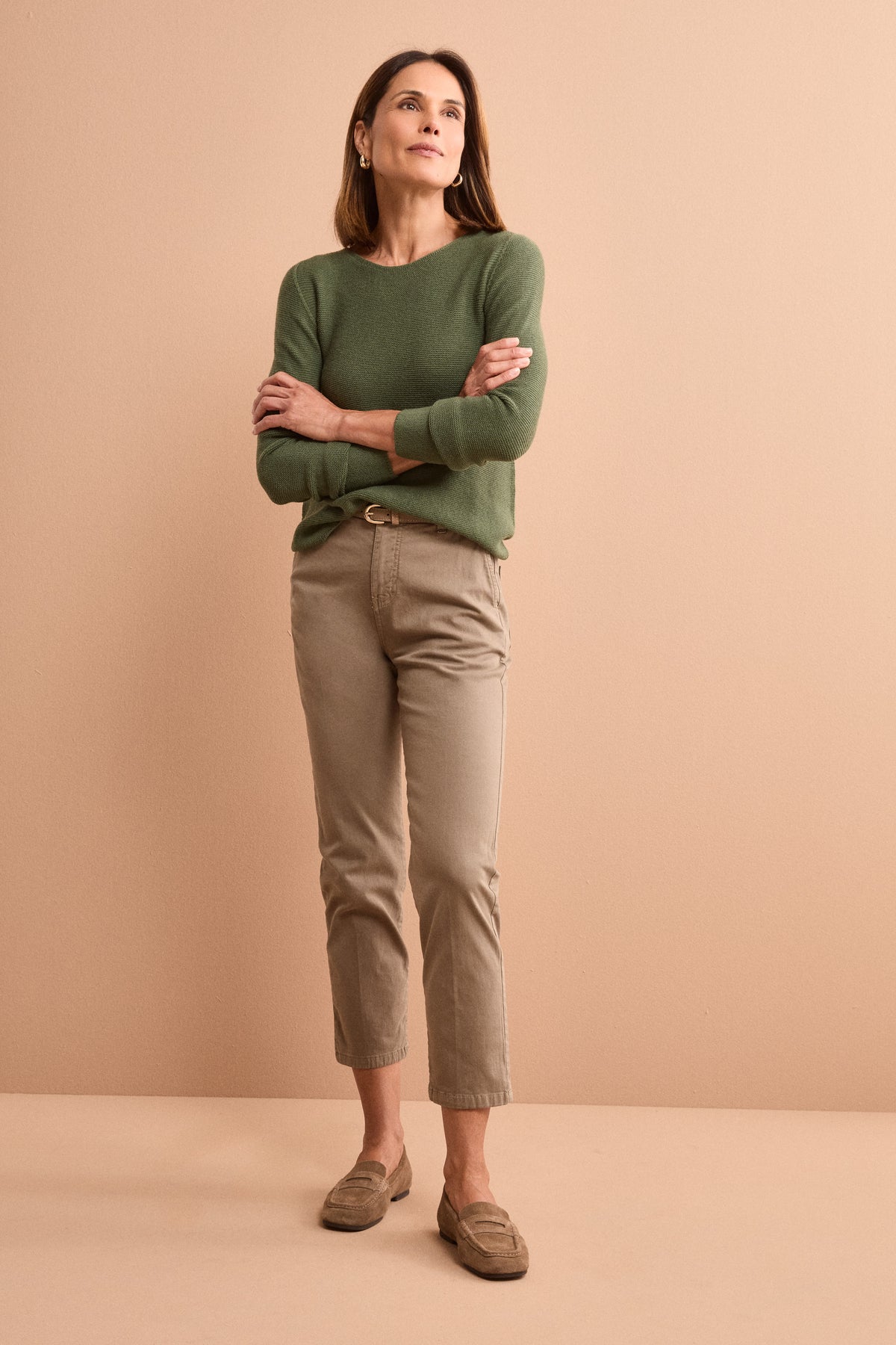 Maglia Barchetta in Lana Merino - VERDE MILITARE