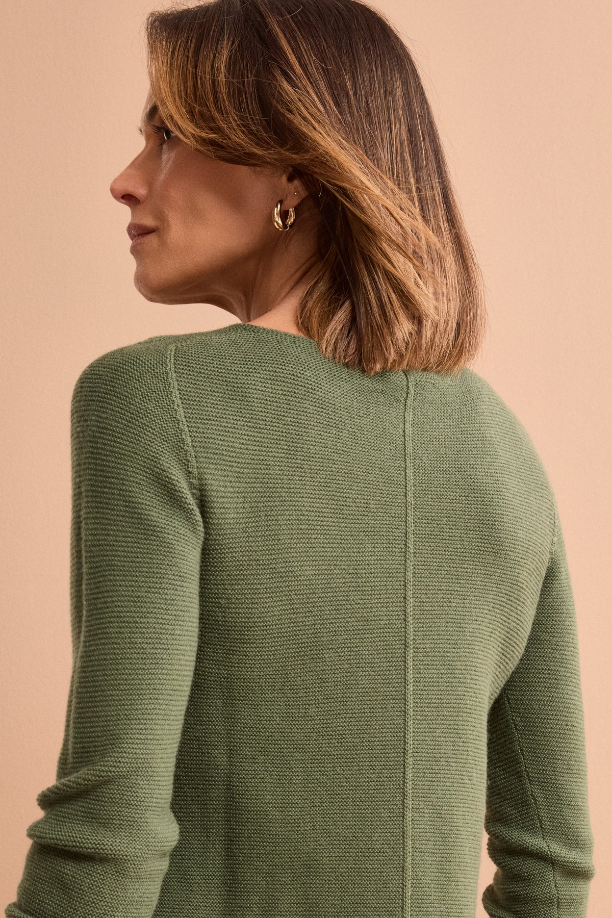 Maglia Barchetta in Lana Merino - VERDE MILITARE