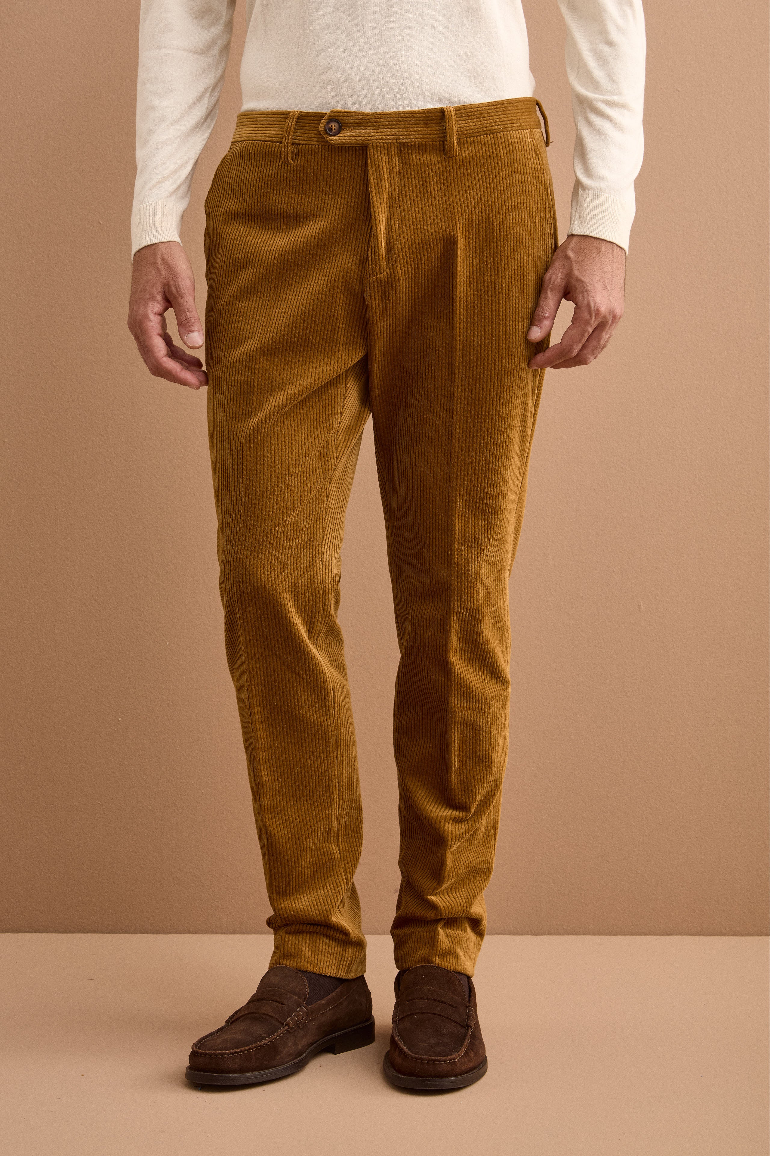 Pantalone in Velluto Regular Fit - MIELE