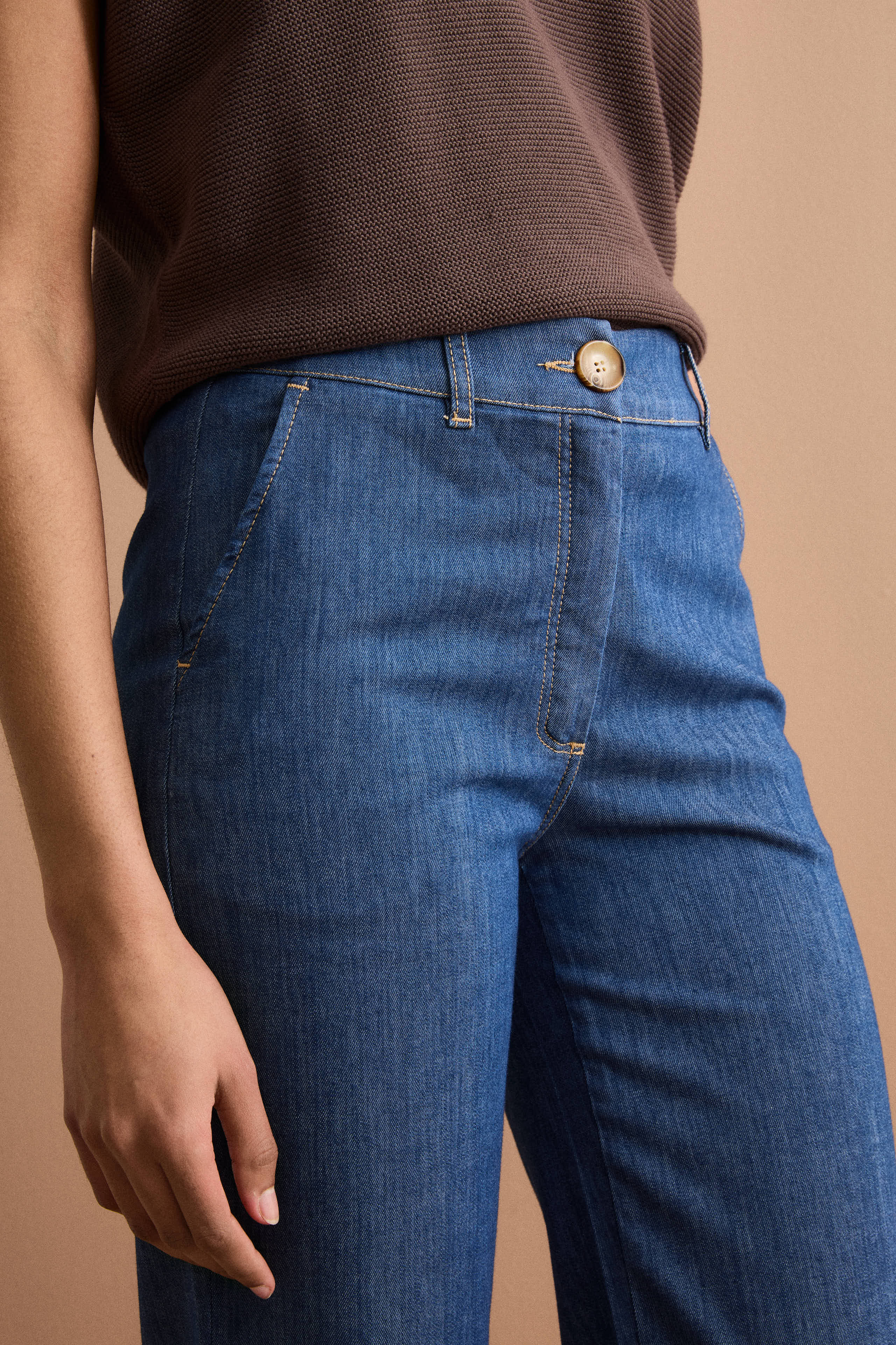 Pantalone Denim Straight in Misto Cotone - JEANS