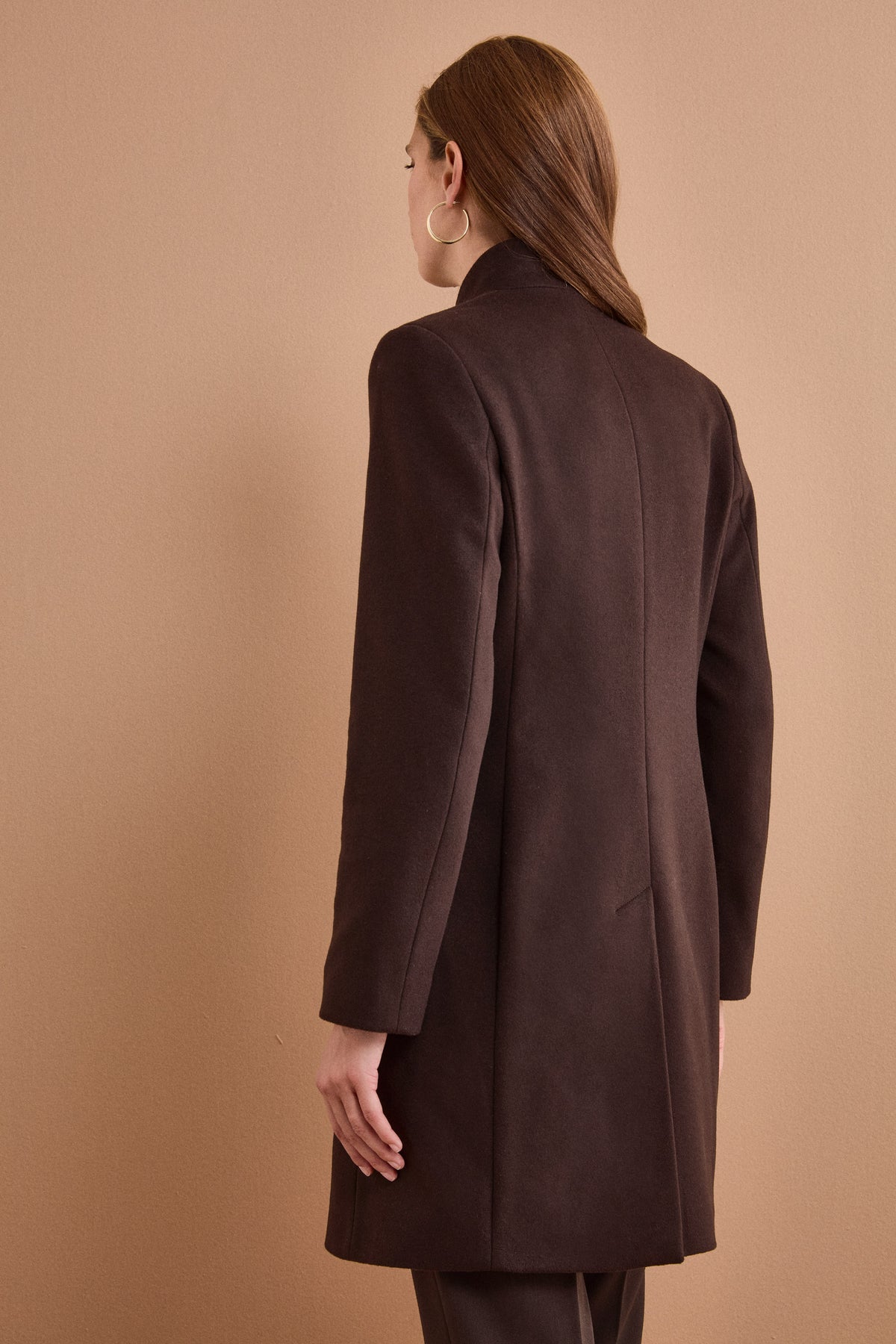 Cappotto Midi Sancrato in Misto Lana e Cashmere - T.MORO