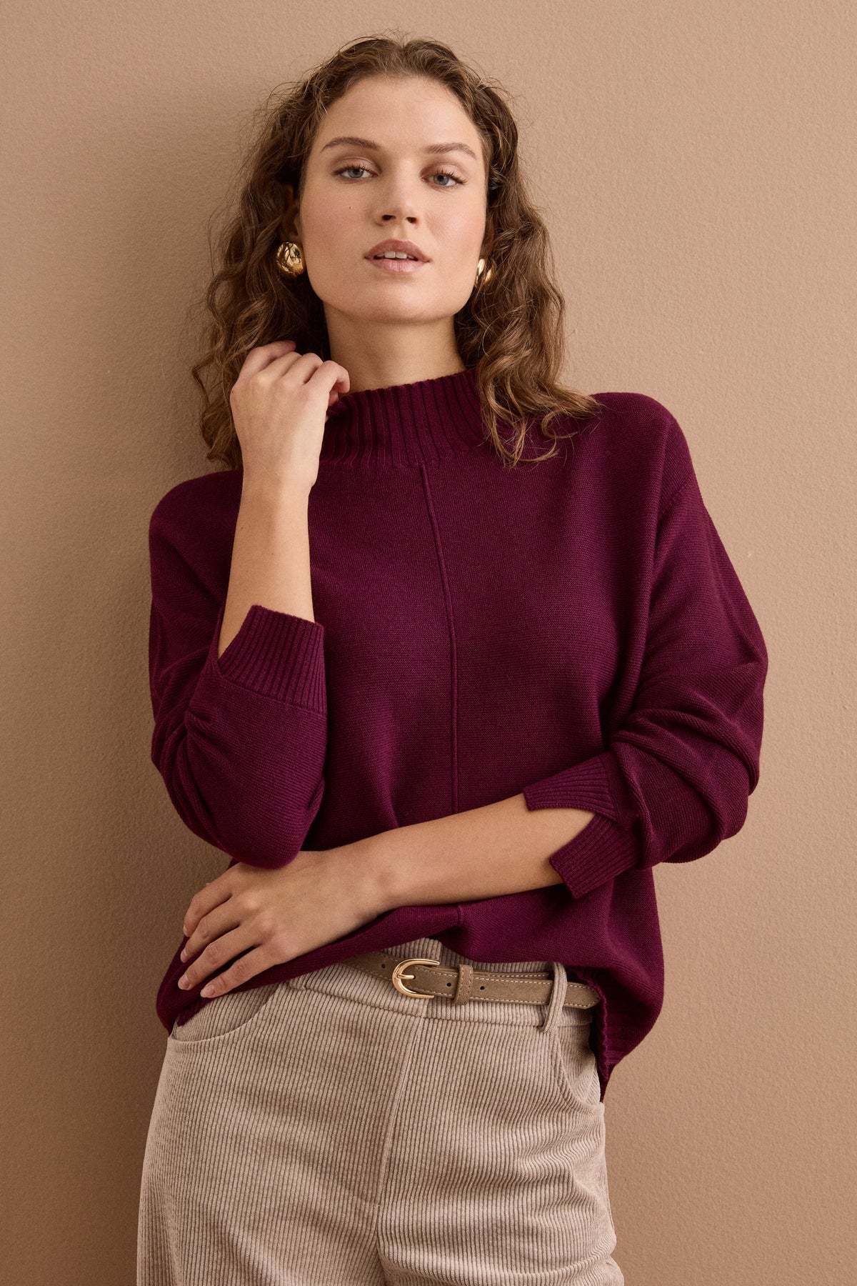 Dolcevita Links in Lana Merino - BORDEAUX